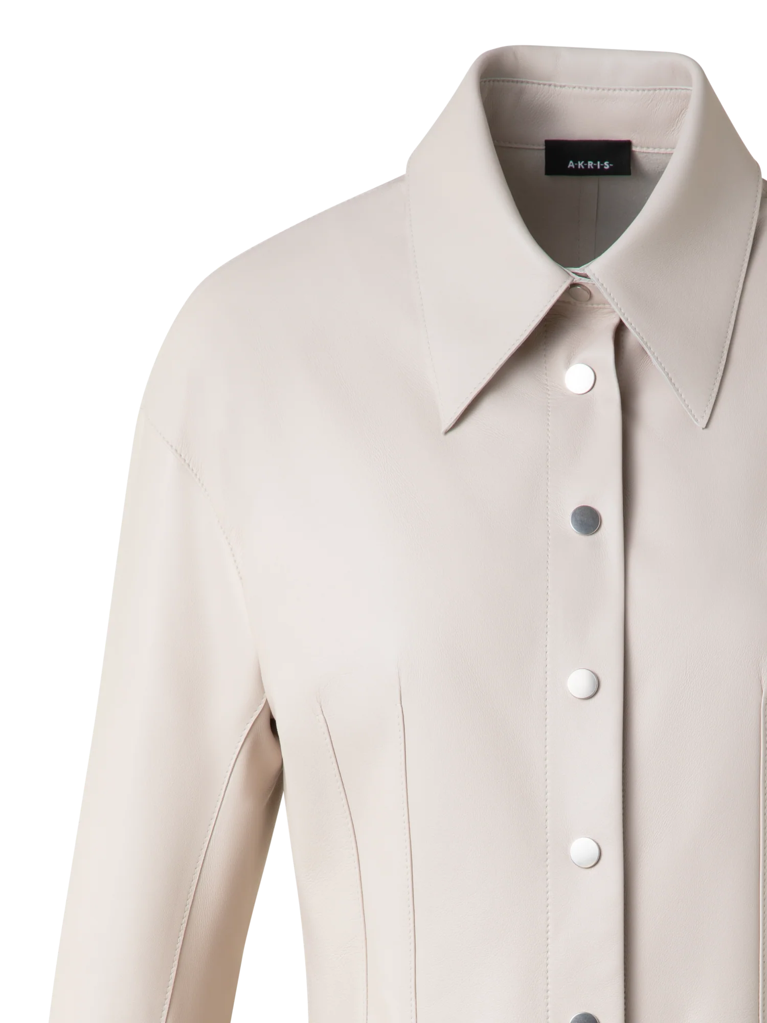 Fitted Leather Blouse - Image 5