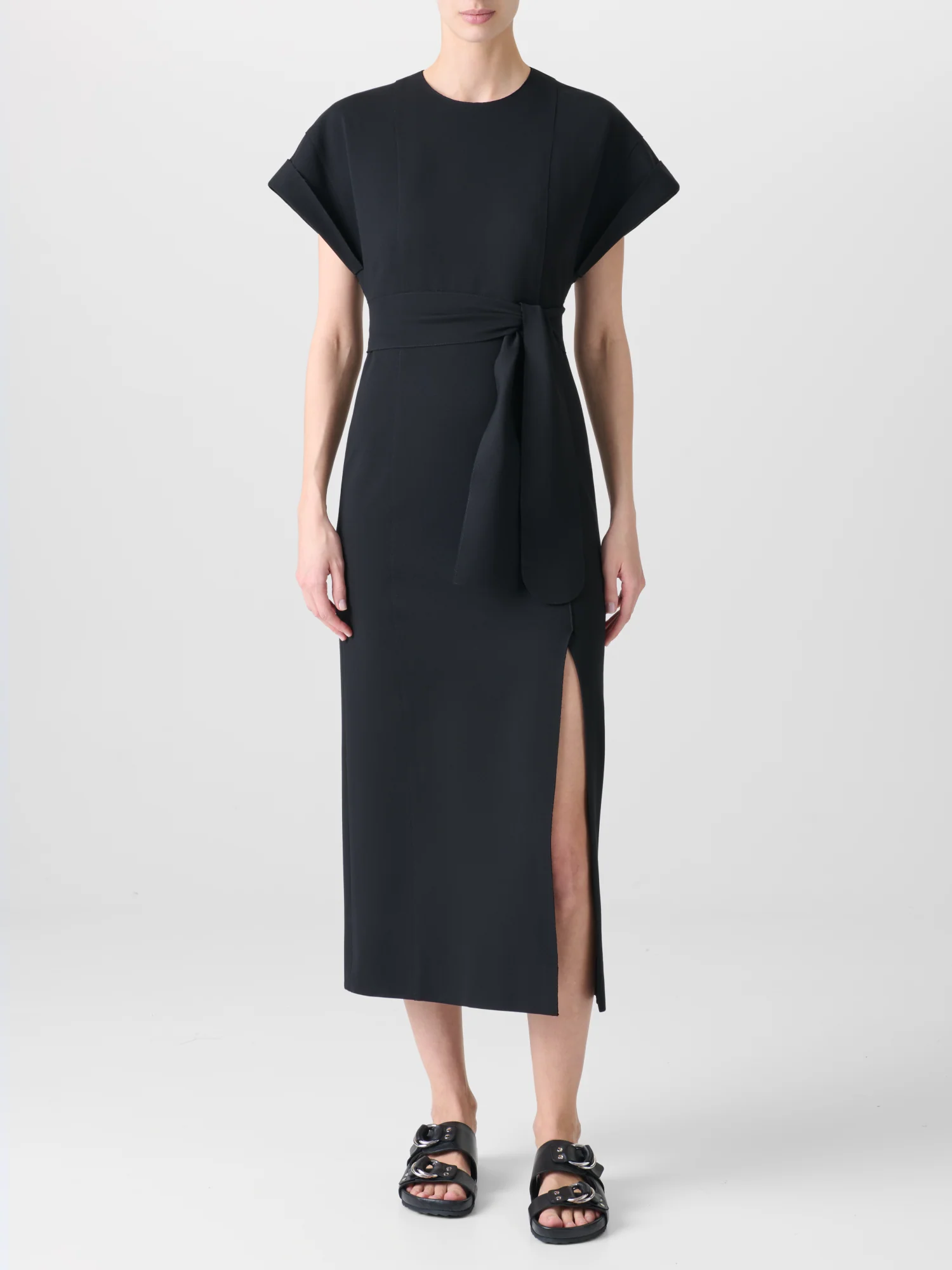 Fitted Midi Dress in Signature Jersey - Image 2
