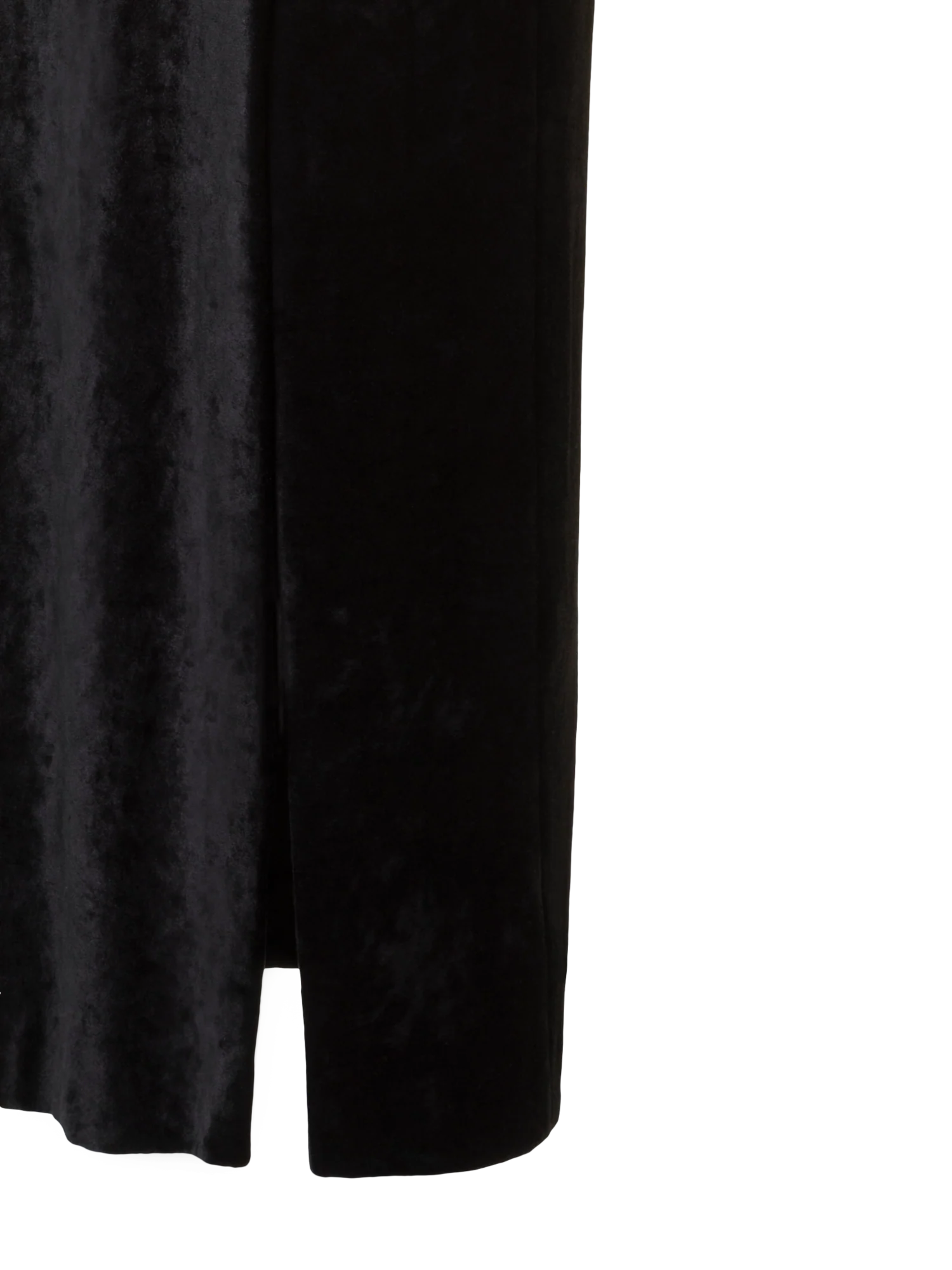 Fitted Velvet Mock Neck Maxi Dress with Slit - Image 4