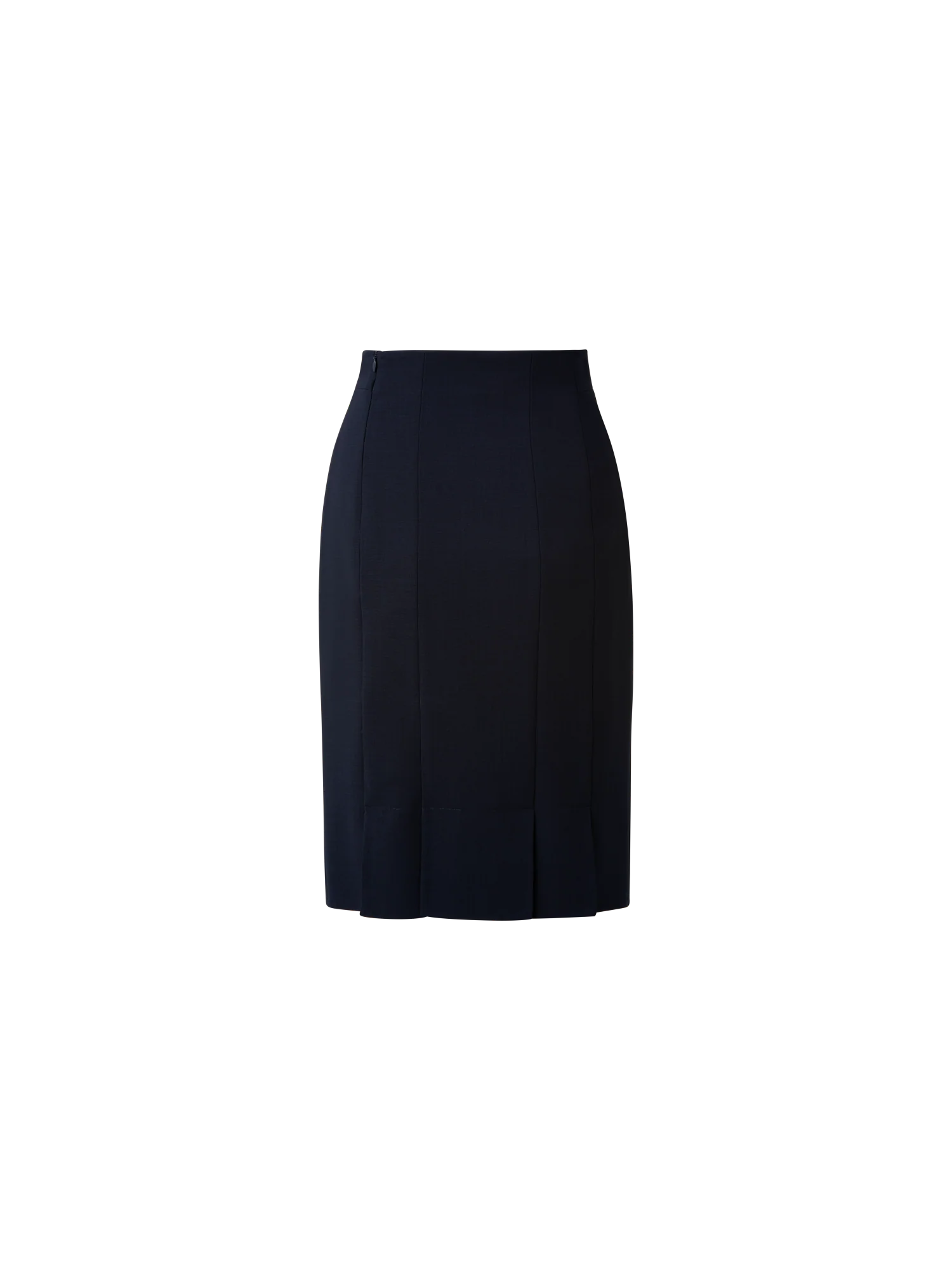 Wool Double-Face Pencil Skirt with Slits