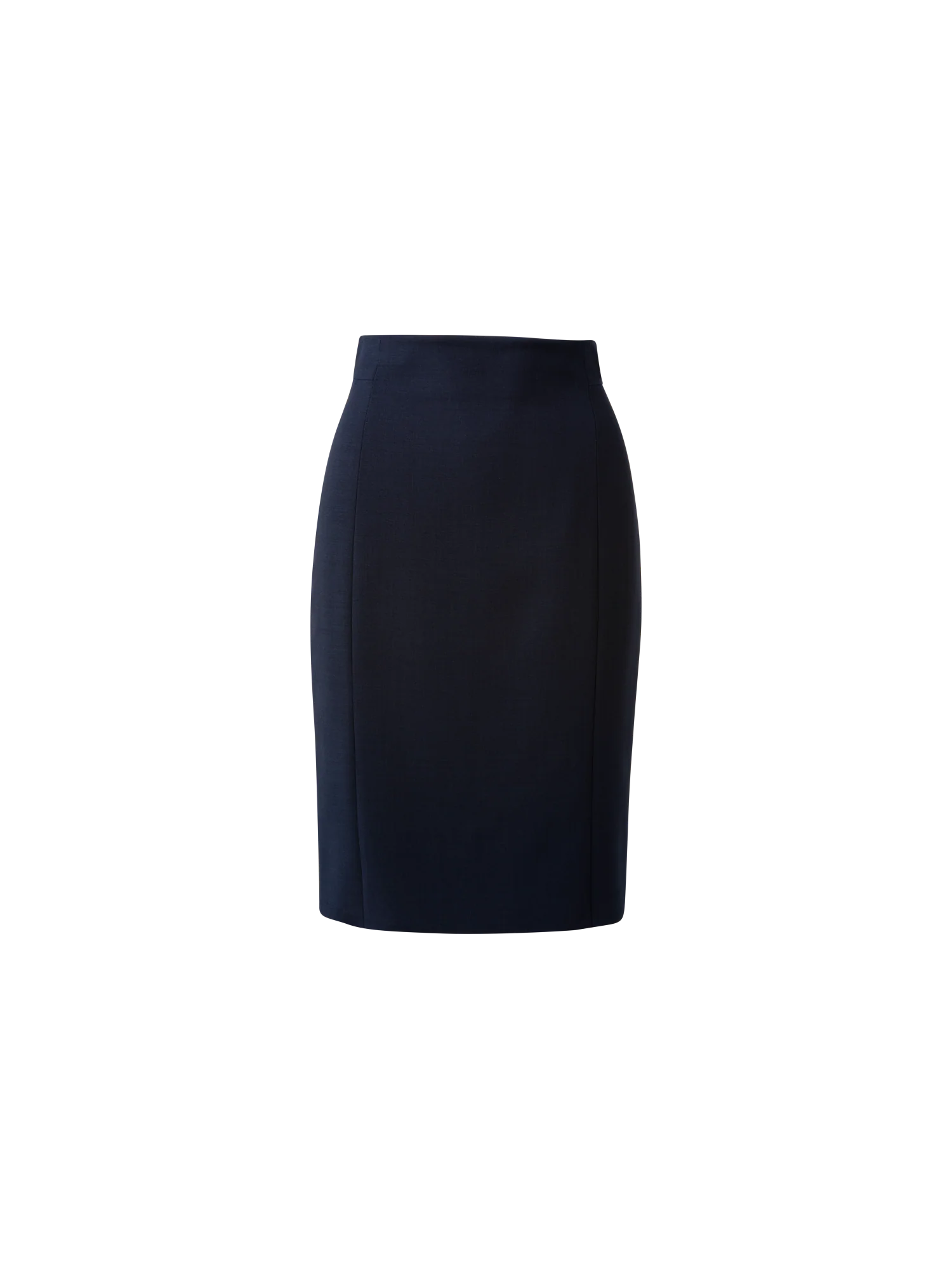 Wool Double-Face Pencil Skirt with Slits - Image 2