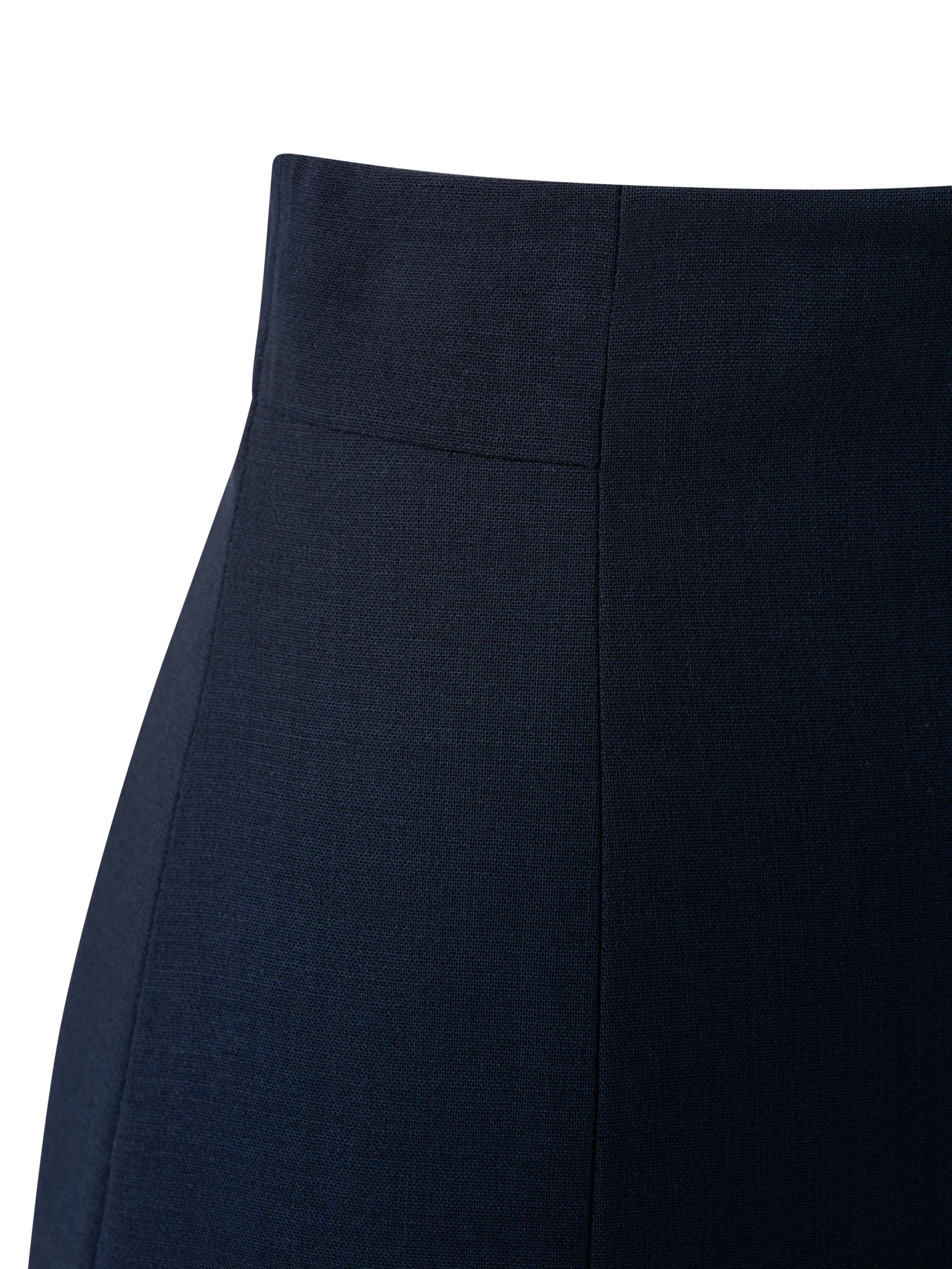 Wool Double-Face Pencil Skirt with Slits - Image 3