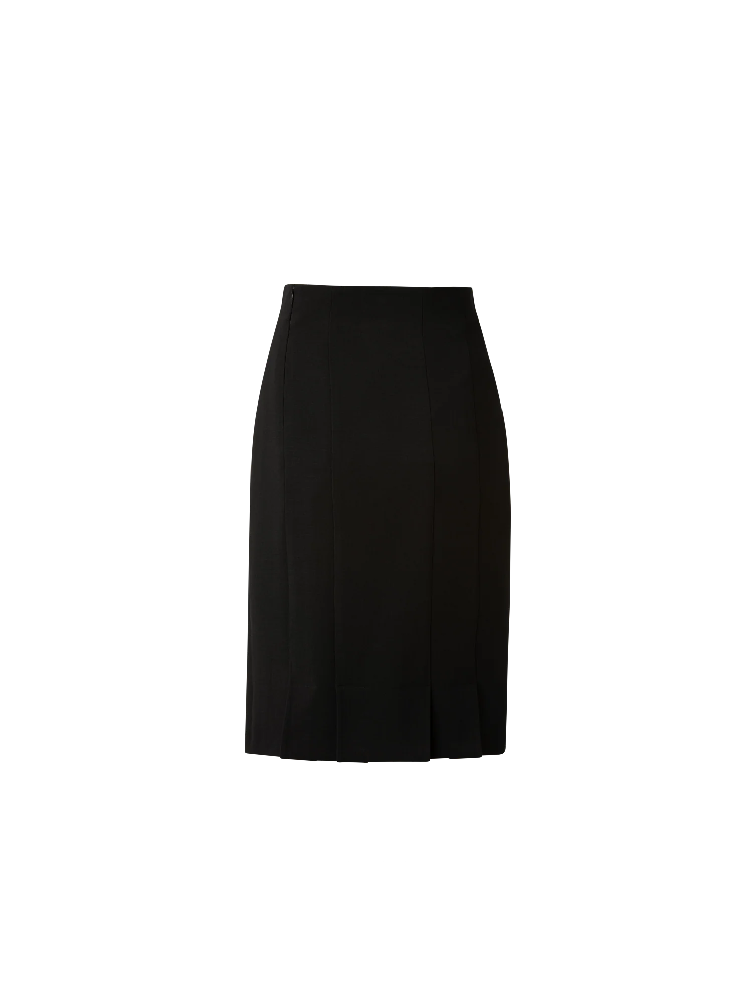 Wool Double-Face Pencil Skirt with Slits - Image 2