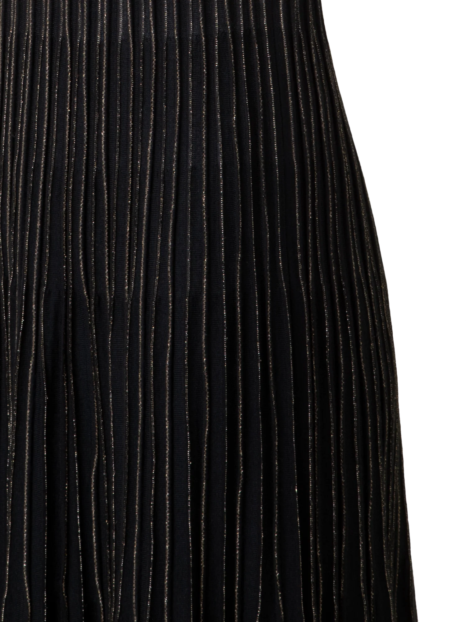 Knit Dress with Golden Lurex Stripes - Image 3