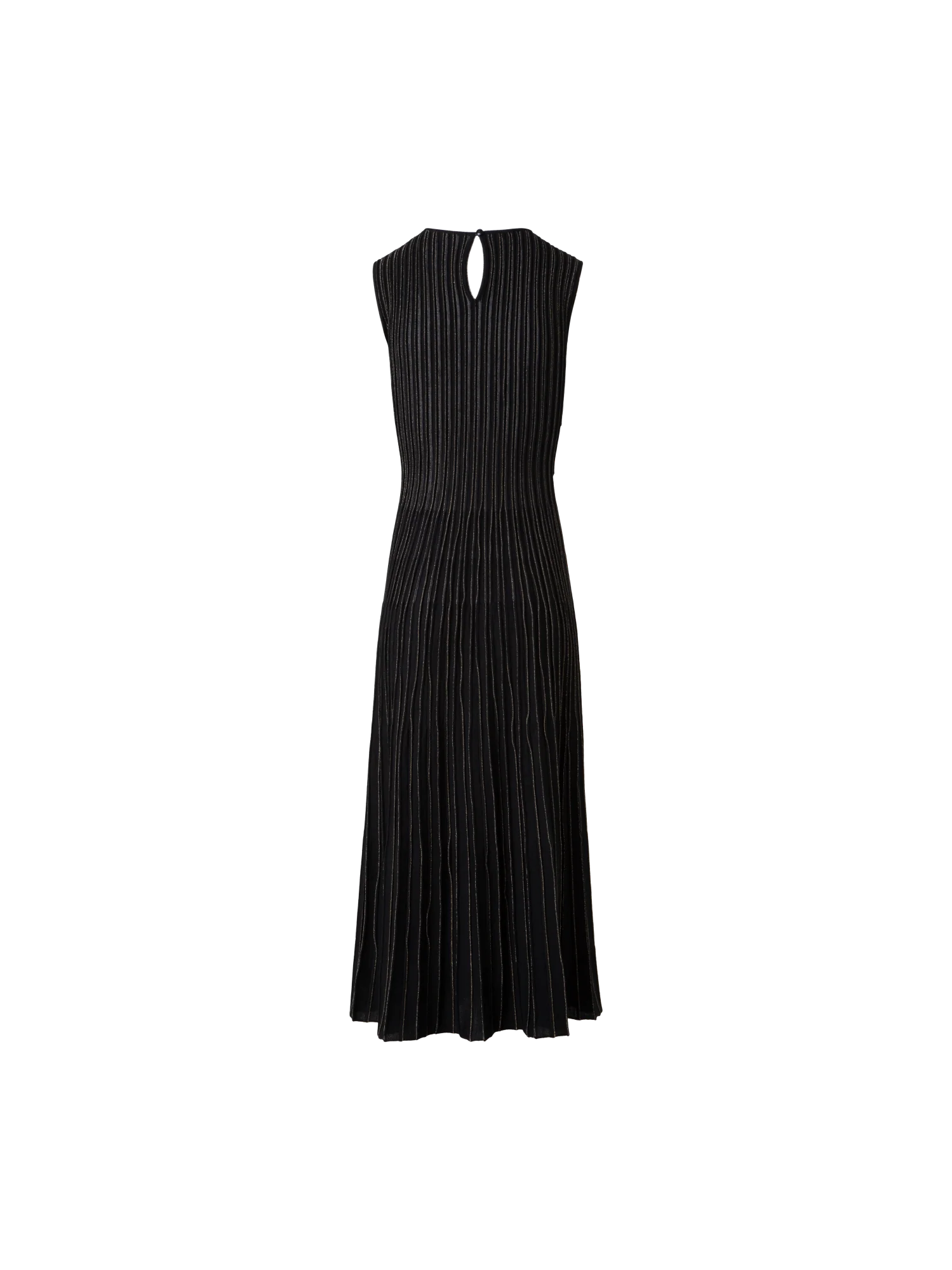 Knit Dress with Golden Lurex Stripes - Image 4