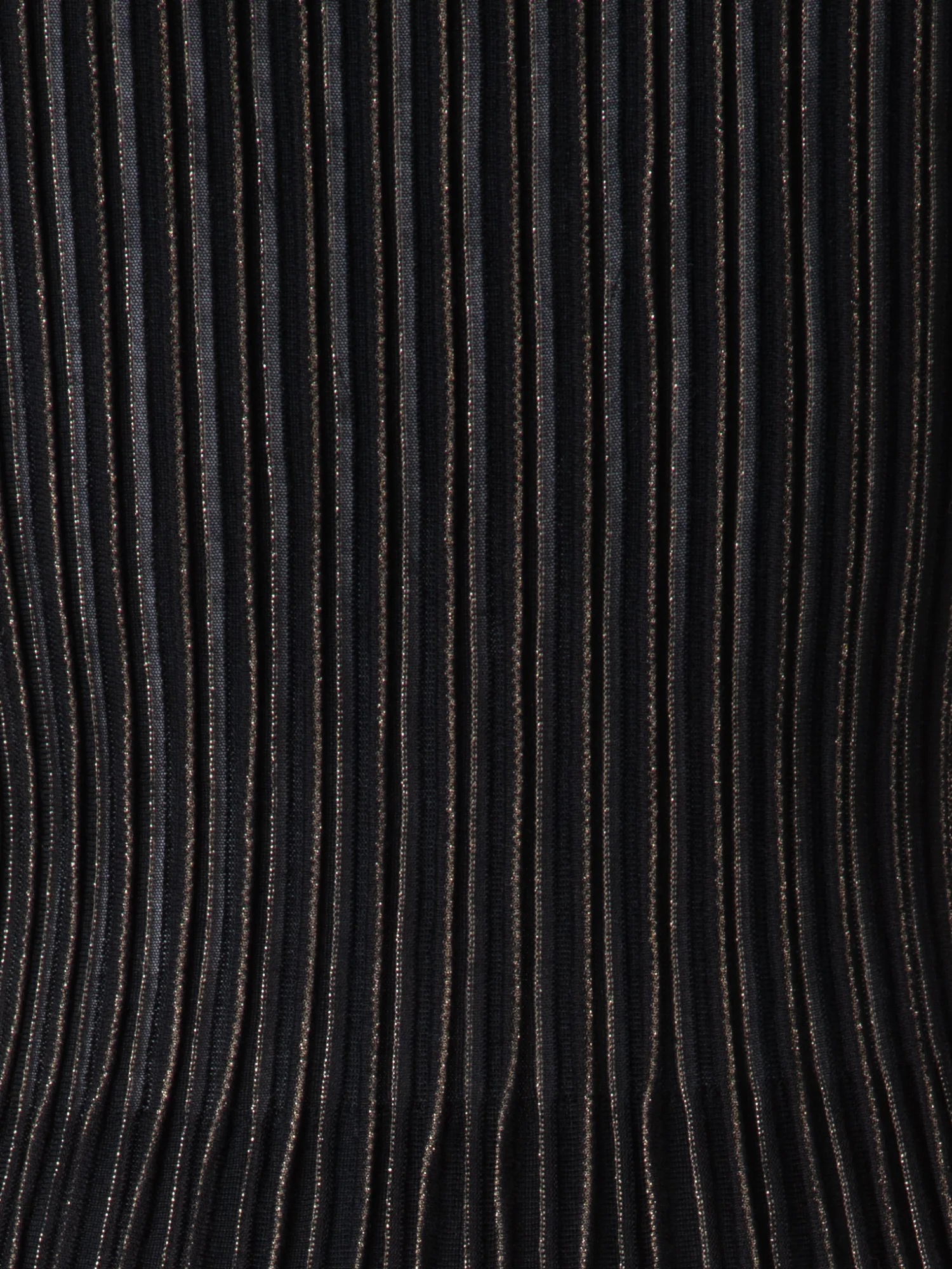 Knit Dress with Golden Lurex Stripes - Image 6