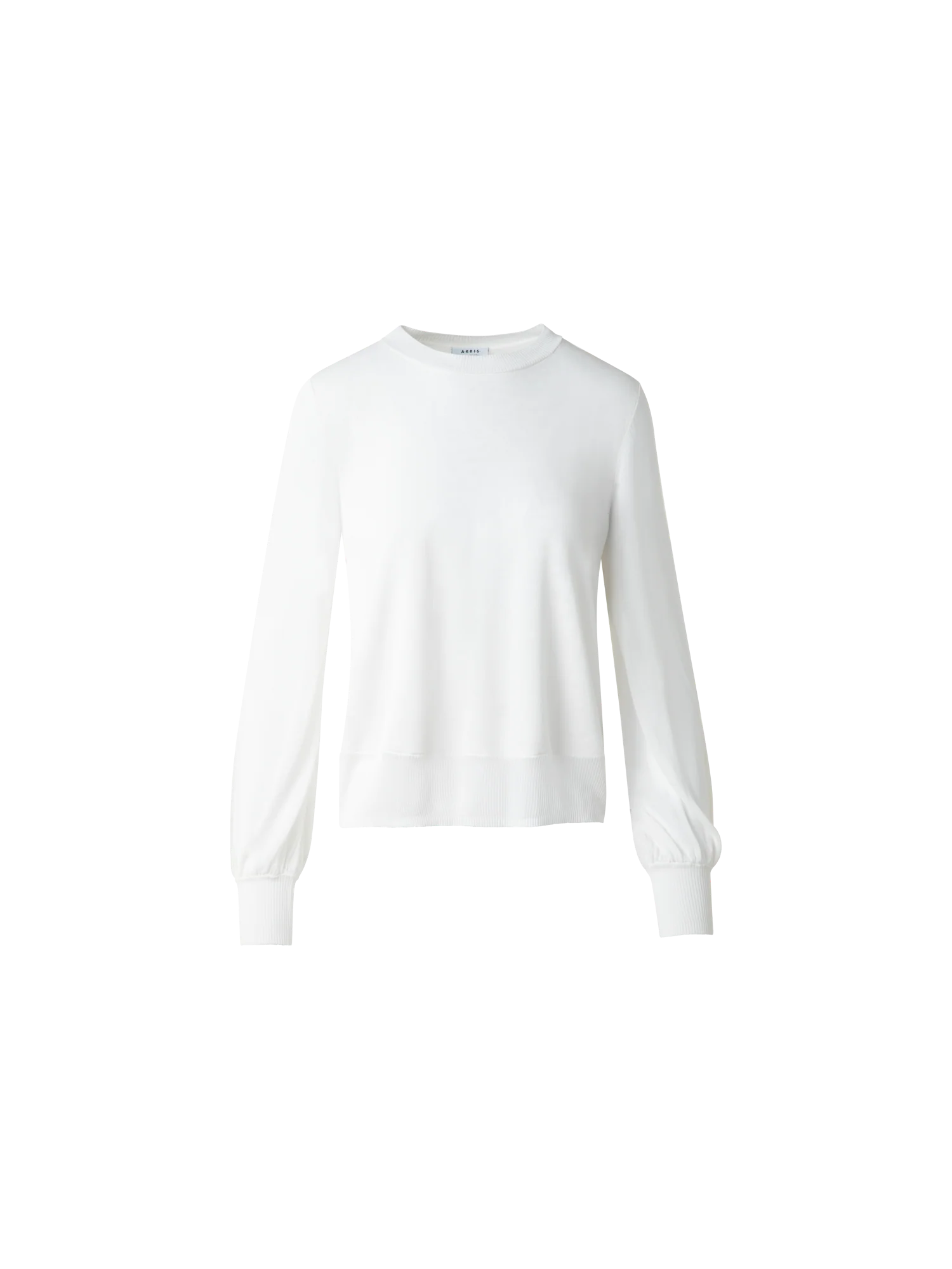 Knit Sweater with Sheer Neckline and Sleeves