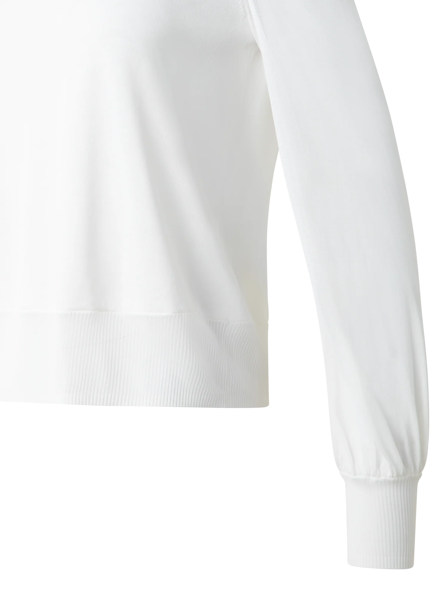 Knit Sweater with Sheer Neckline and Sleeves - Image 2