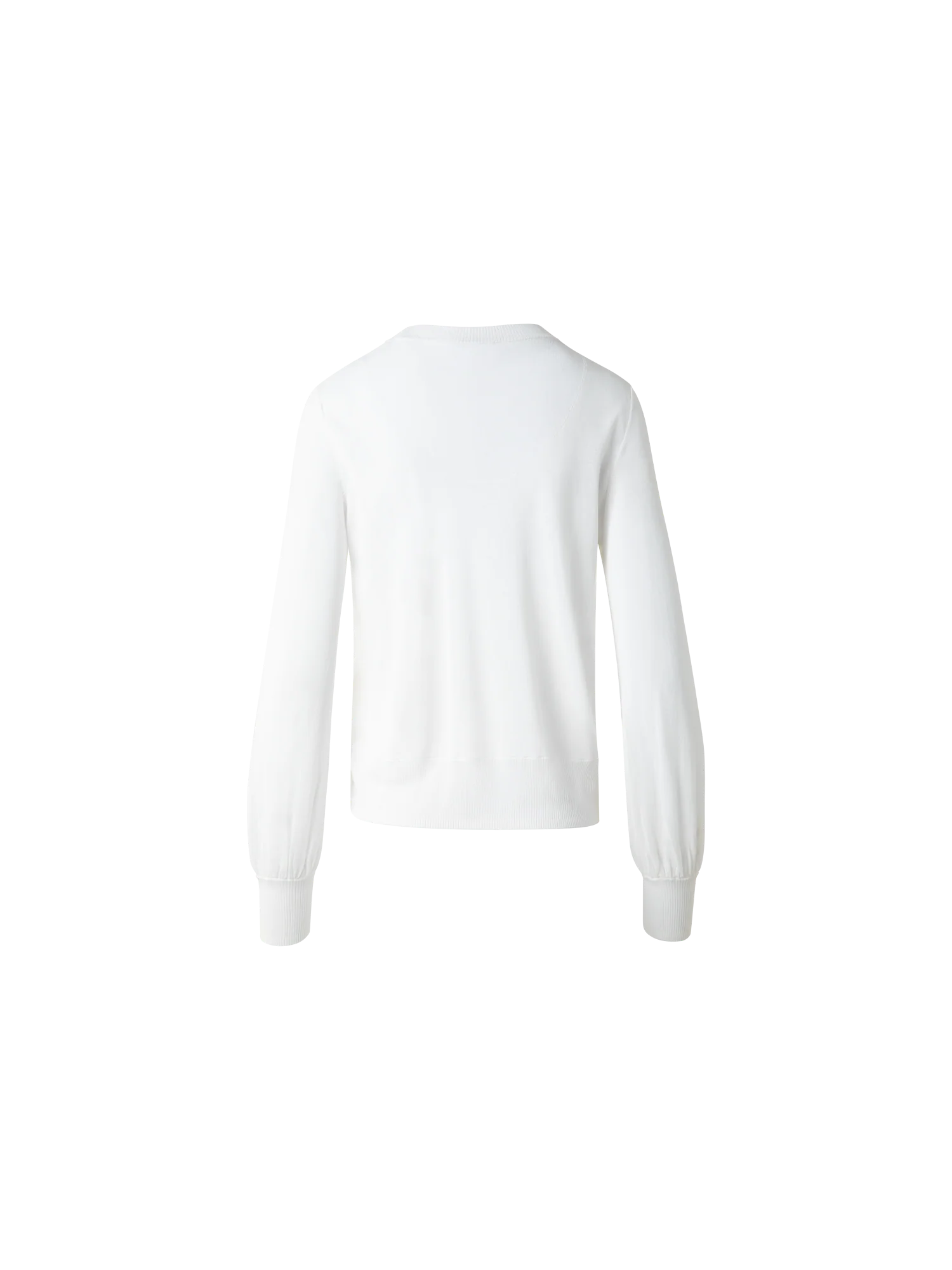 Knit Sweater with Sheer Neckline and Sleeves - Image 3