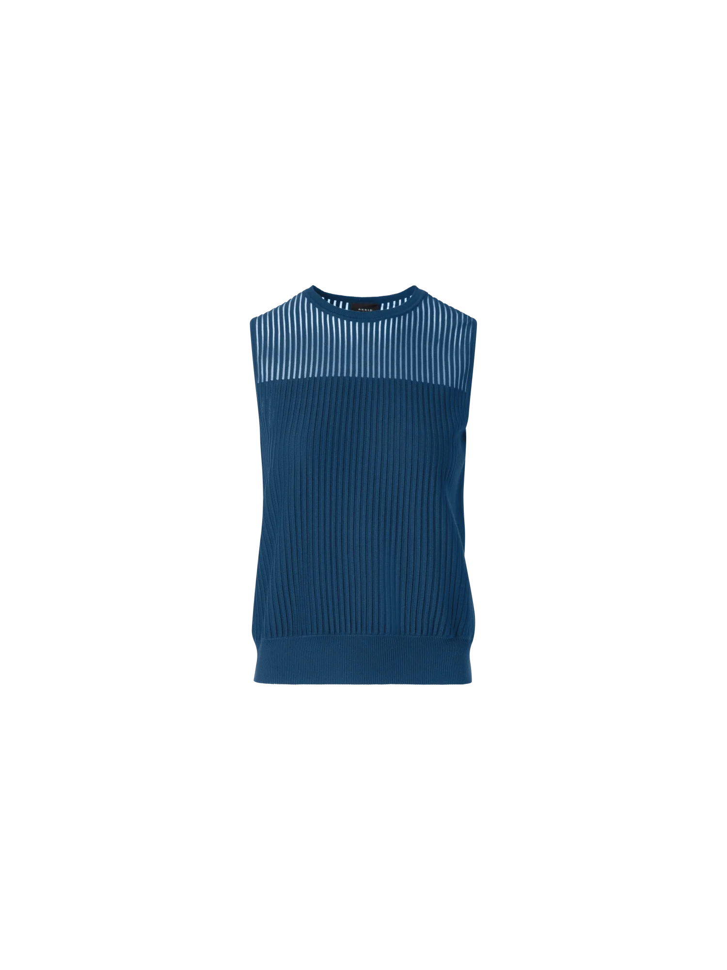 Knit Top in Silk Blend Structured Lines