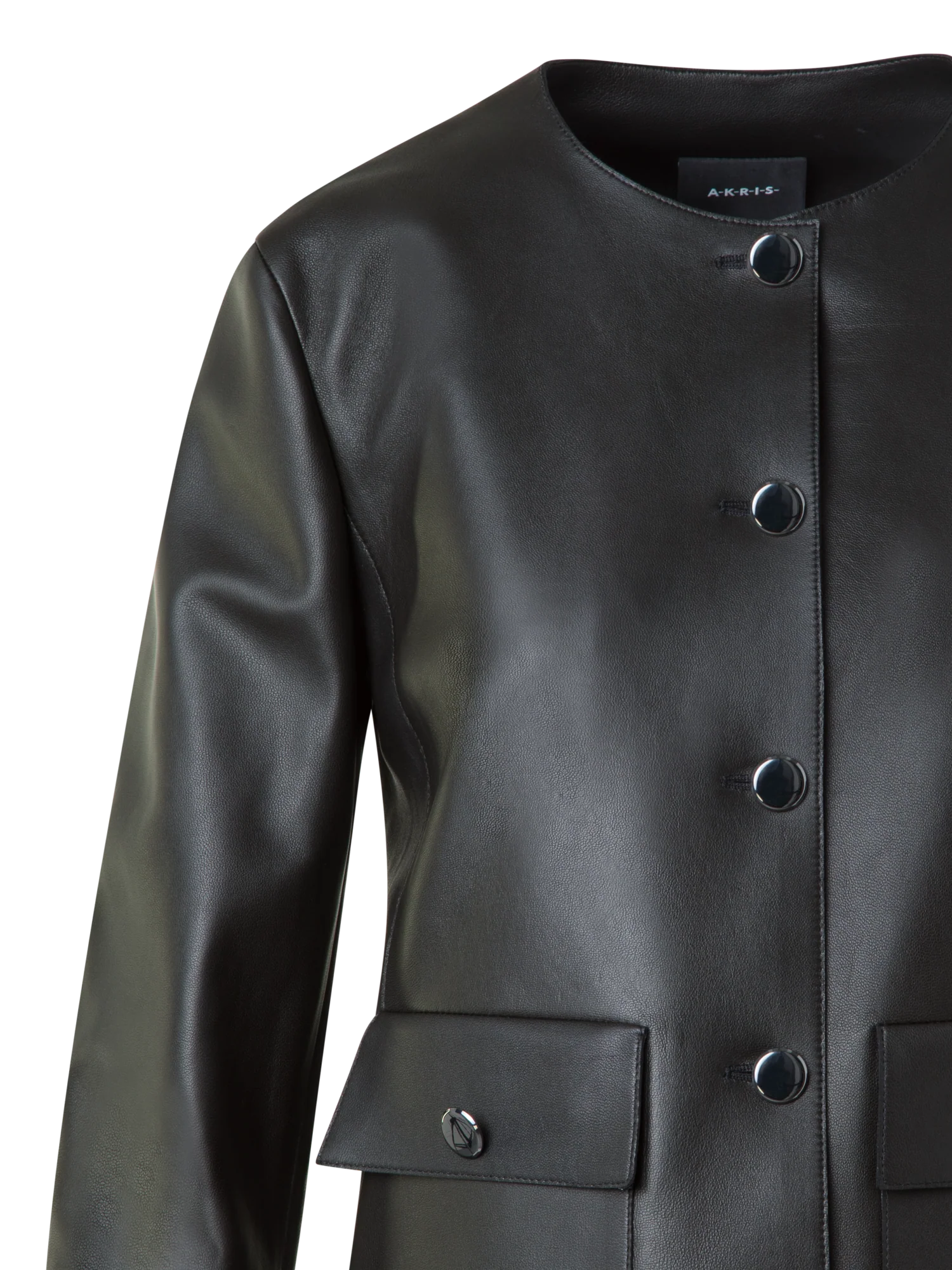 Leather Jacket with Bracelet Sleeves - Image 5