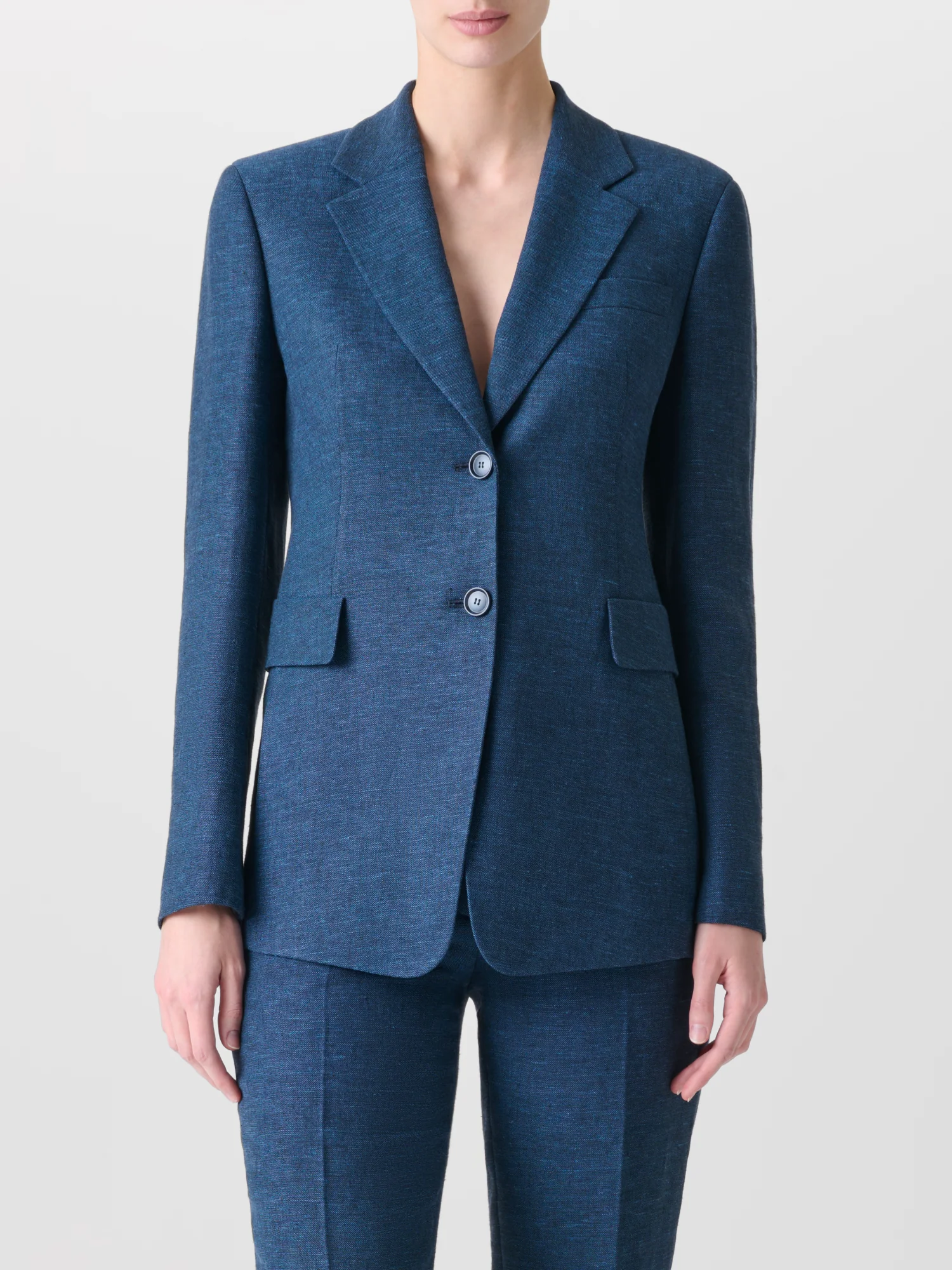 Long Blazer in Linen Double-Face - Image 2