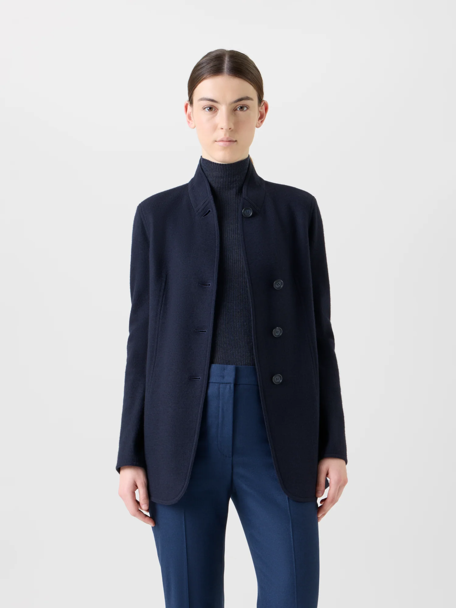 Long Cashmere Jersey Jacket - Image 2