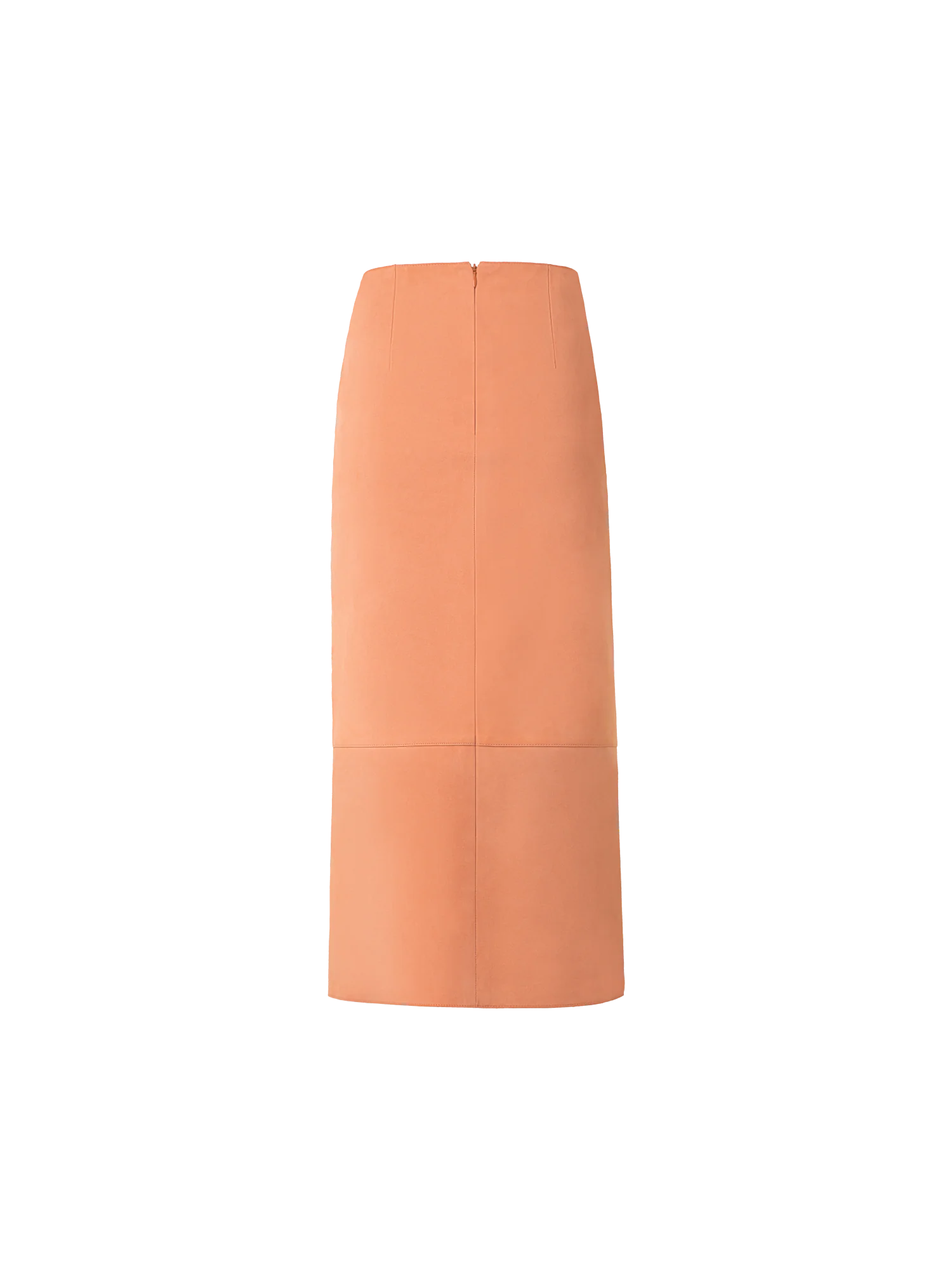 Long Pencil Skirt in Nubuck Lamb Leather - Image 4
