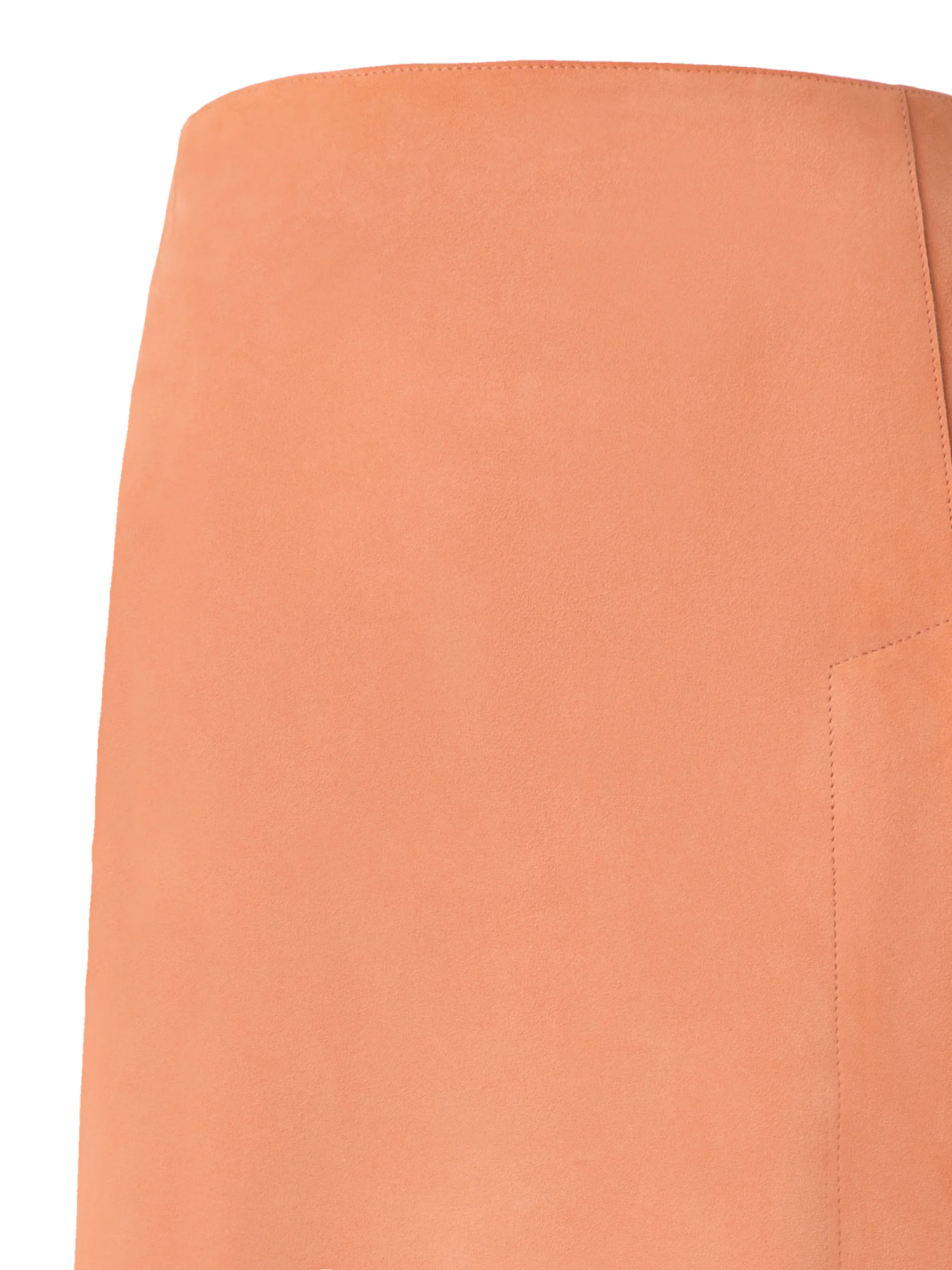 Long Pencil Skirt in Nubuck Lamb Leather - Image 5