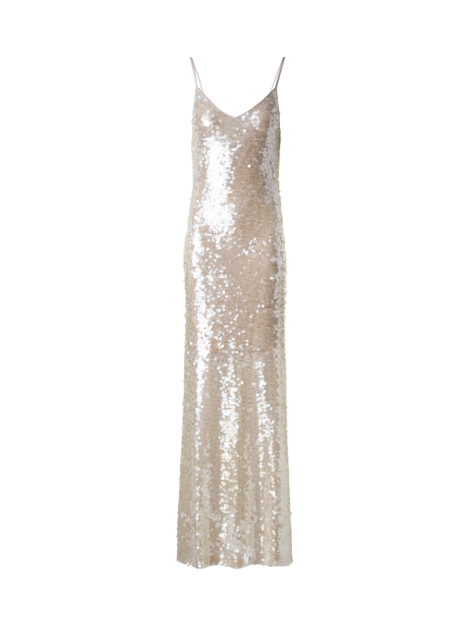 Long Sequined Evening Gown