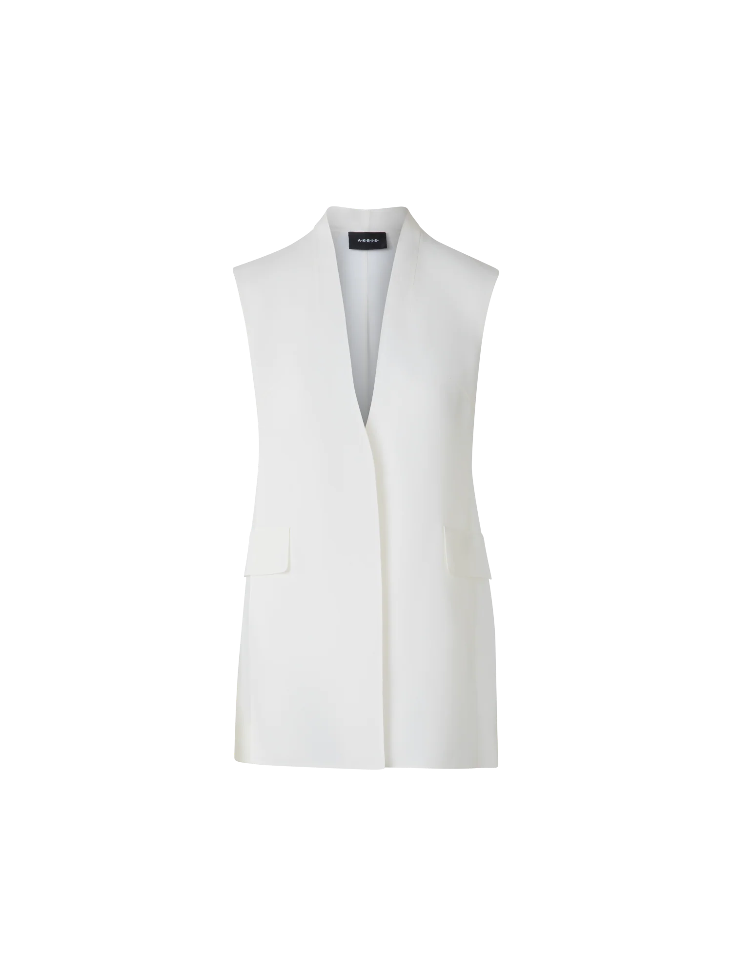 Long Sheer Silk Organza Gilet