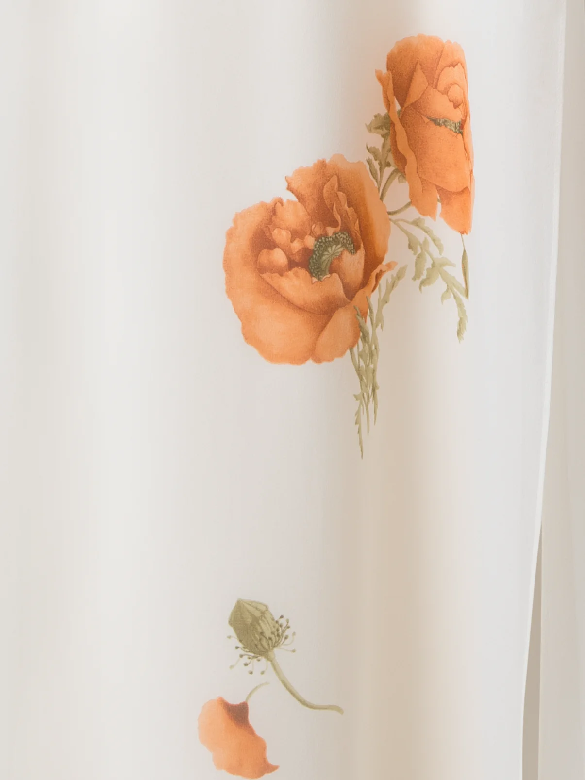 Long Silk Gown with Anemone Print - Image 6