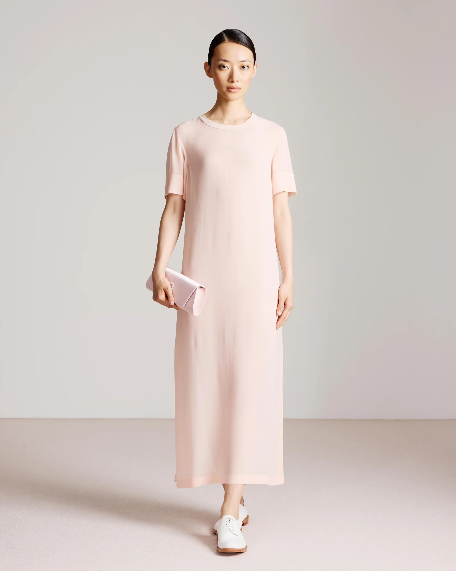 Long Silk T-Shirt Dress - Image 2