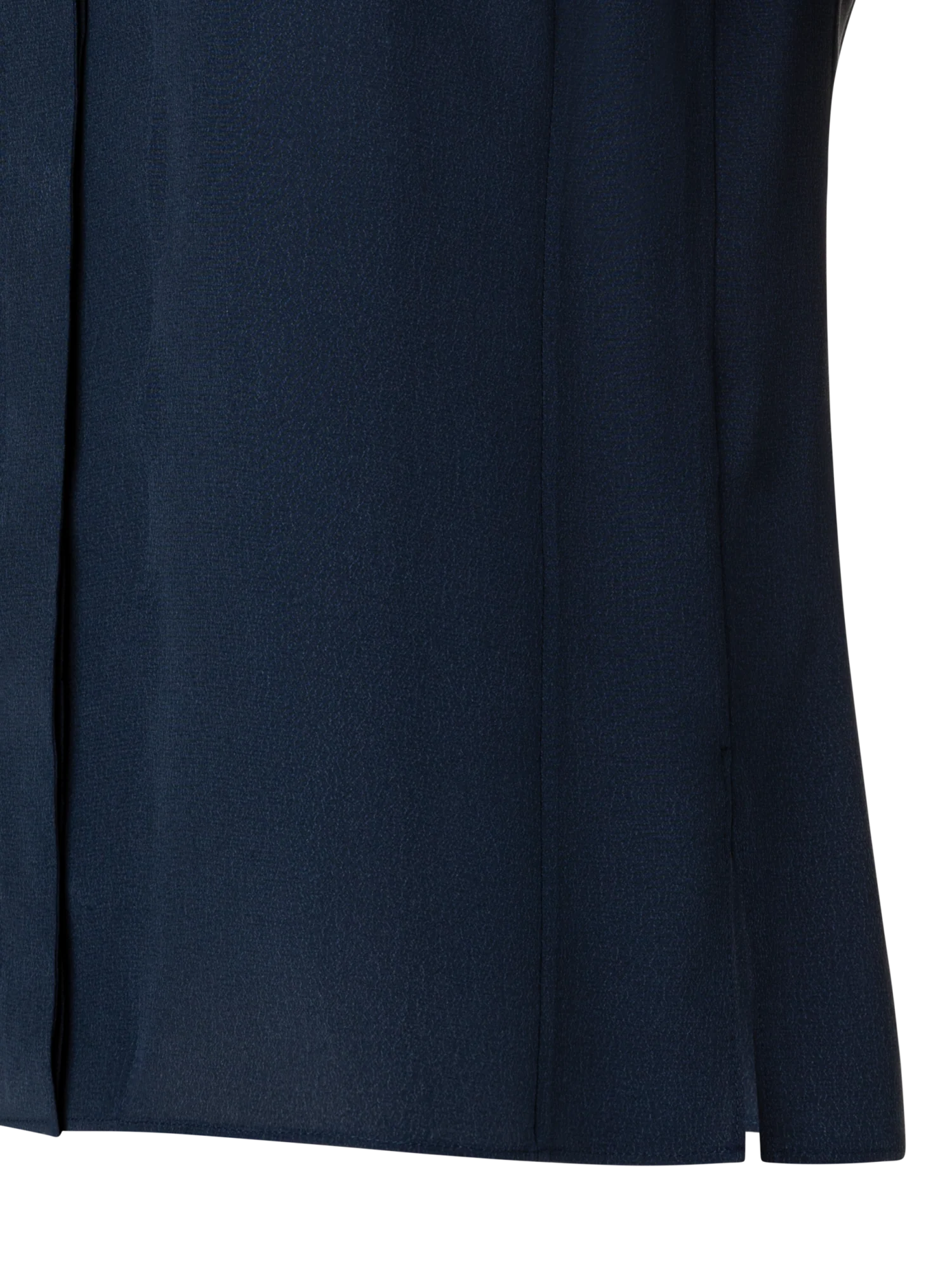 Long Sleeve Silk Blouse with Stand-up Collar - Image 4