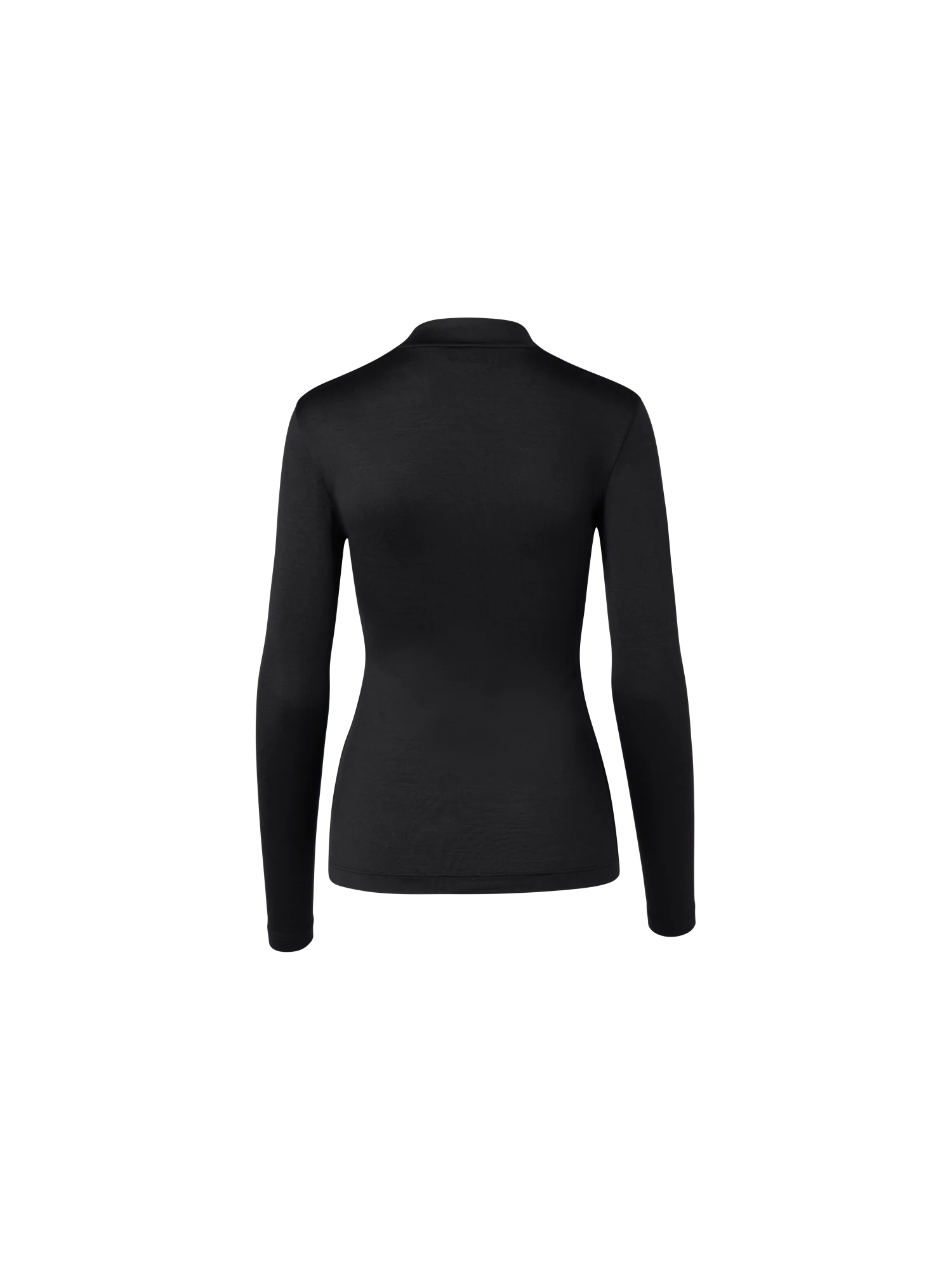 Silk Jersey Stretch Top with V-Neck - Image 3