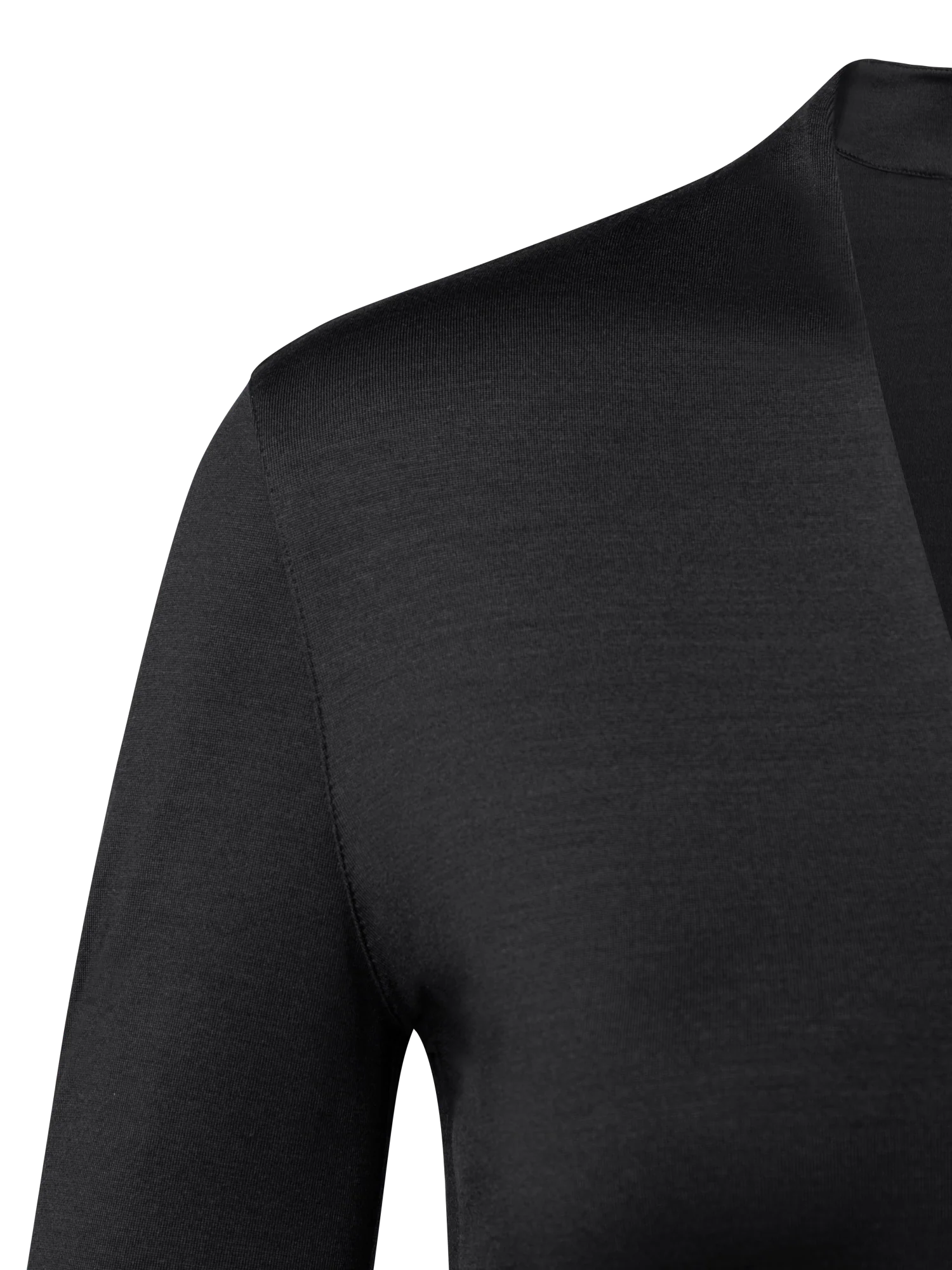 Silk Jersey Stretch Top with V-Neck - Image 4