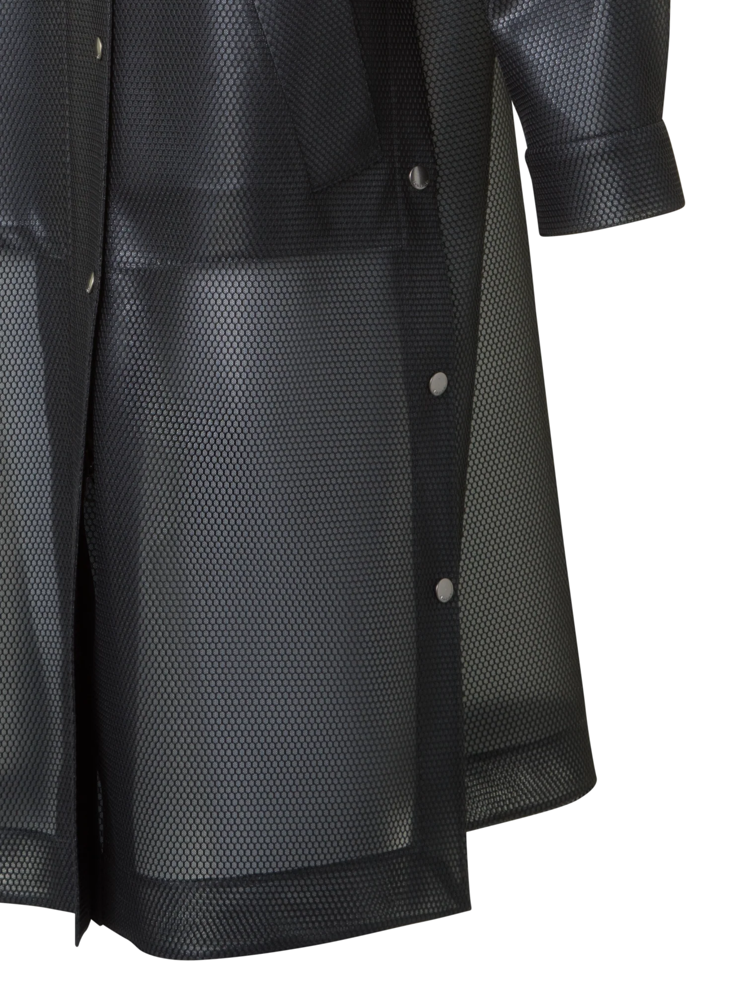 Long Water Repellent Coat with Hood - Image 3