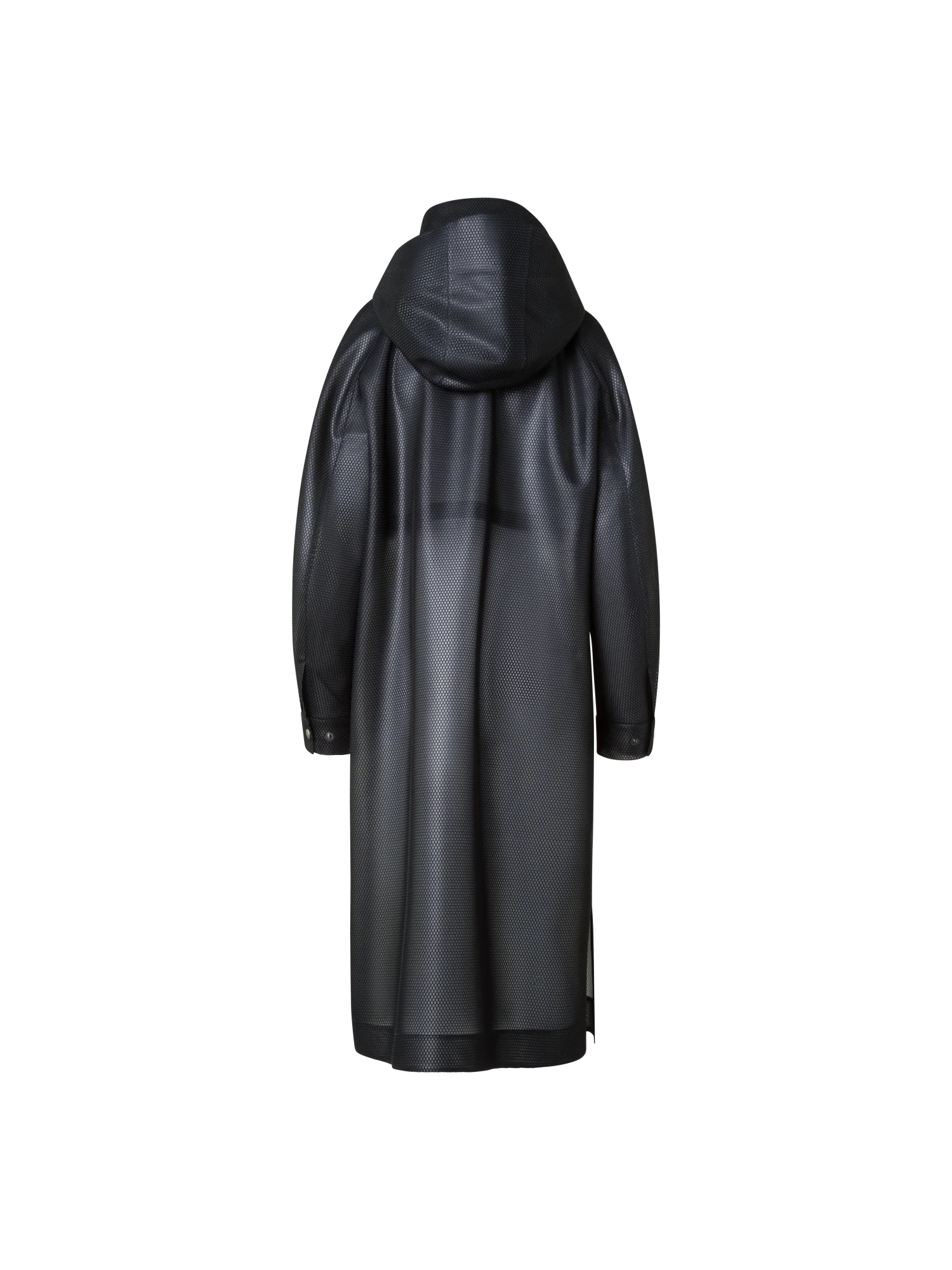 Long Water Repellent Coat with Hood - Image 4