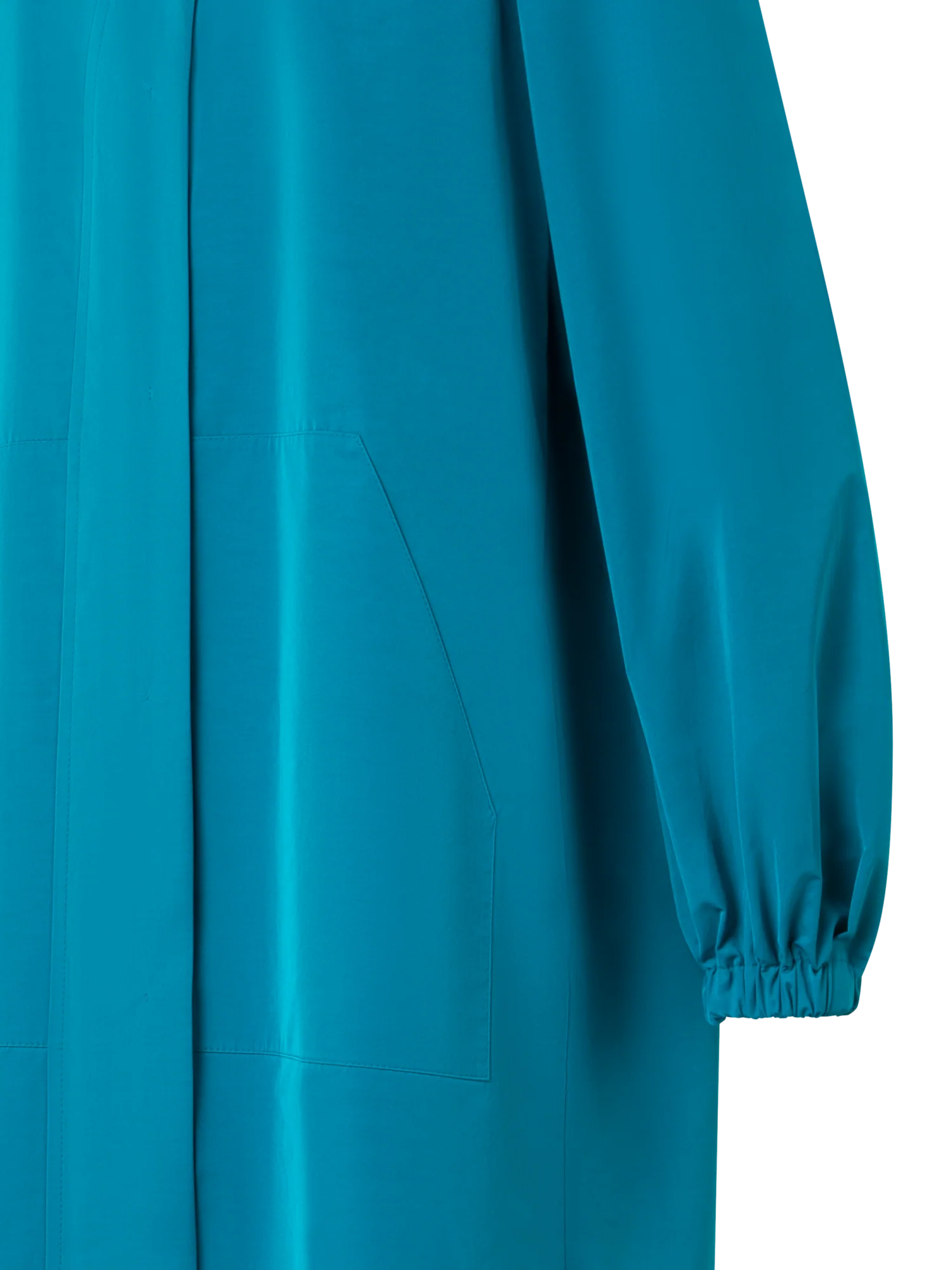 Long Water Repellent Coat with Hood - Image 3