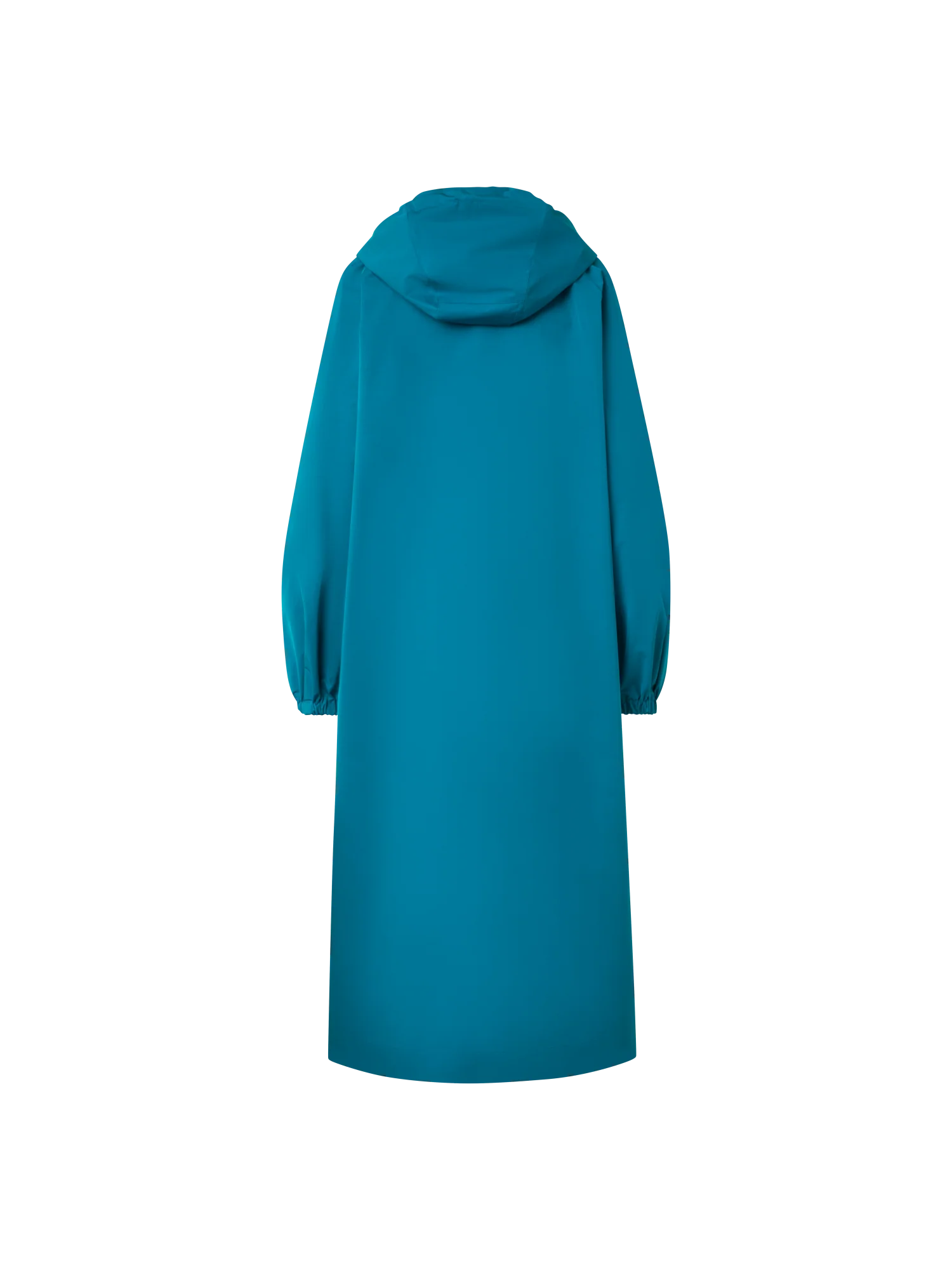 Long Water Repellent Coat with Hood - Image 4
