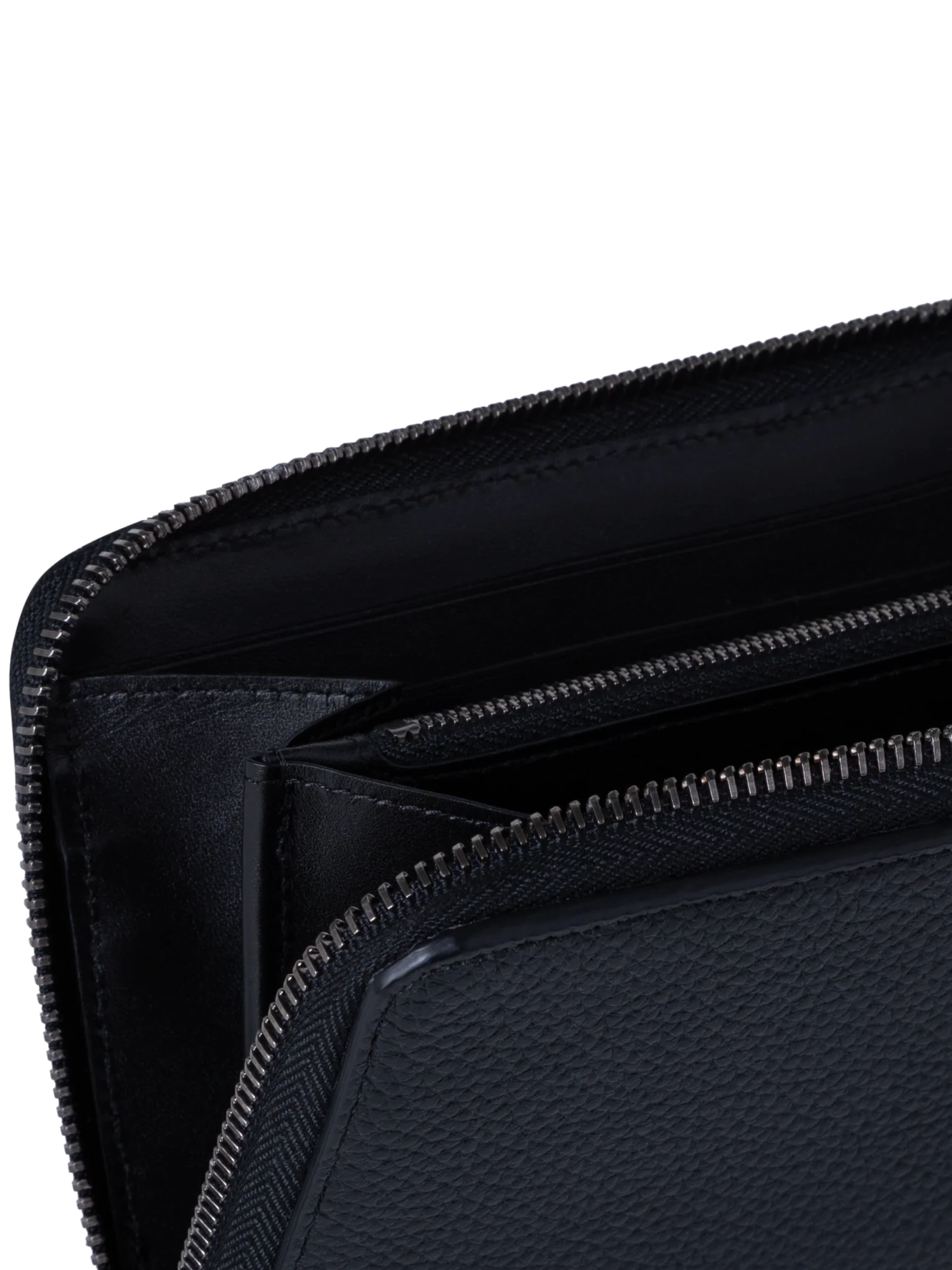 Long Zip Around Wallet in Leather - Image 3