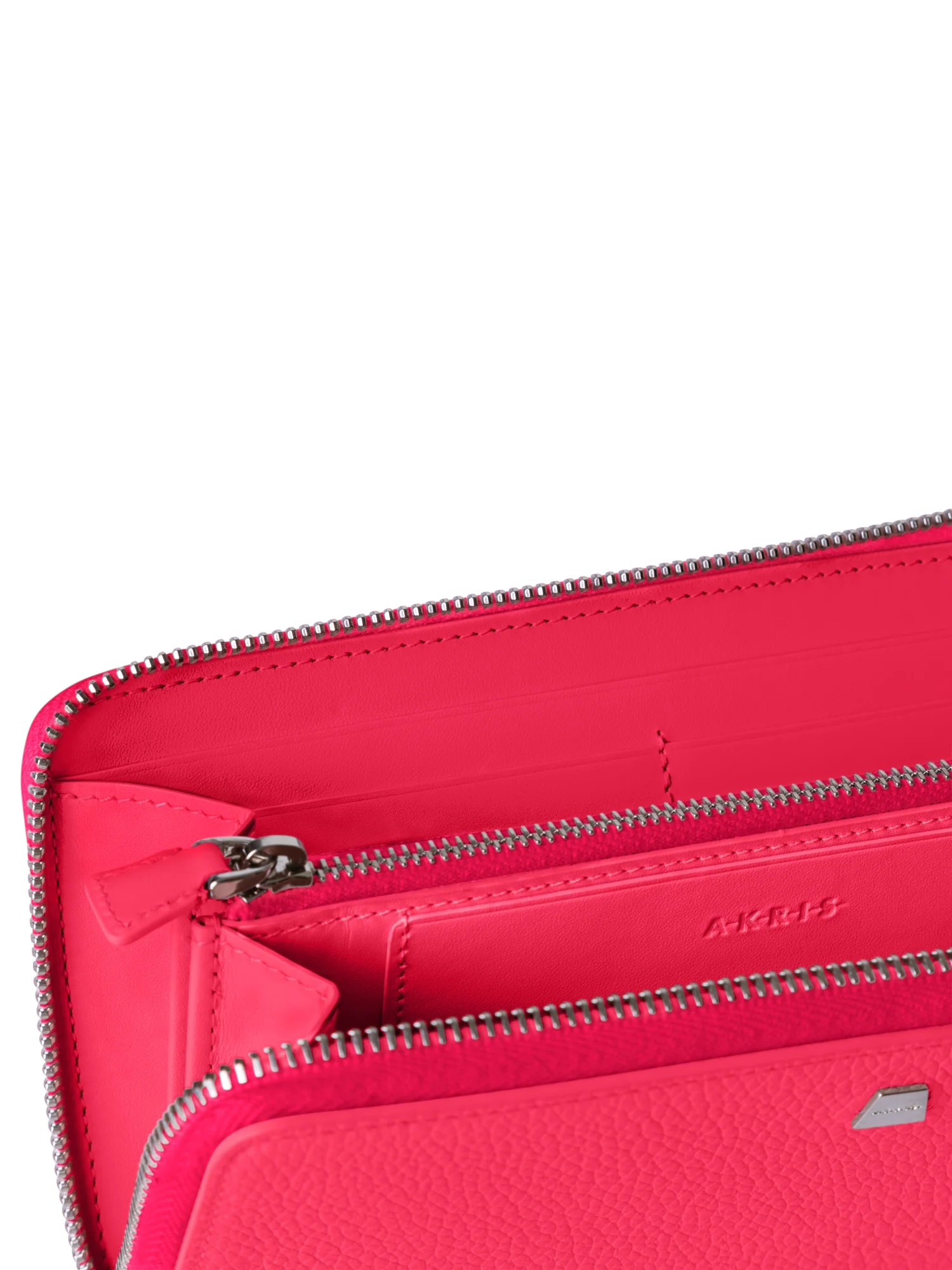 Long Zip Around Wallet in Leather - Image 3