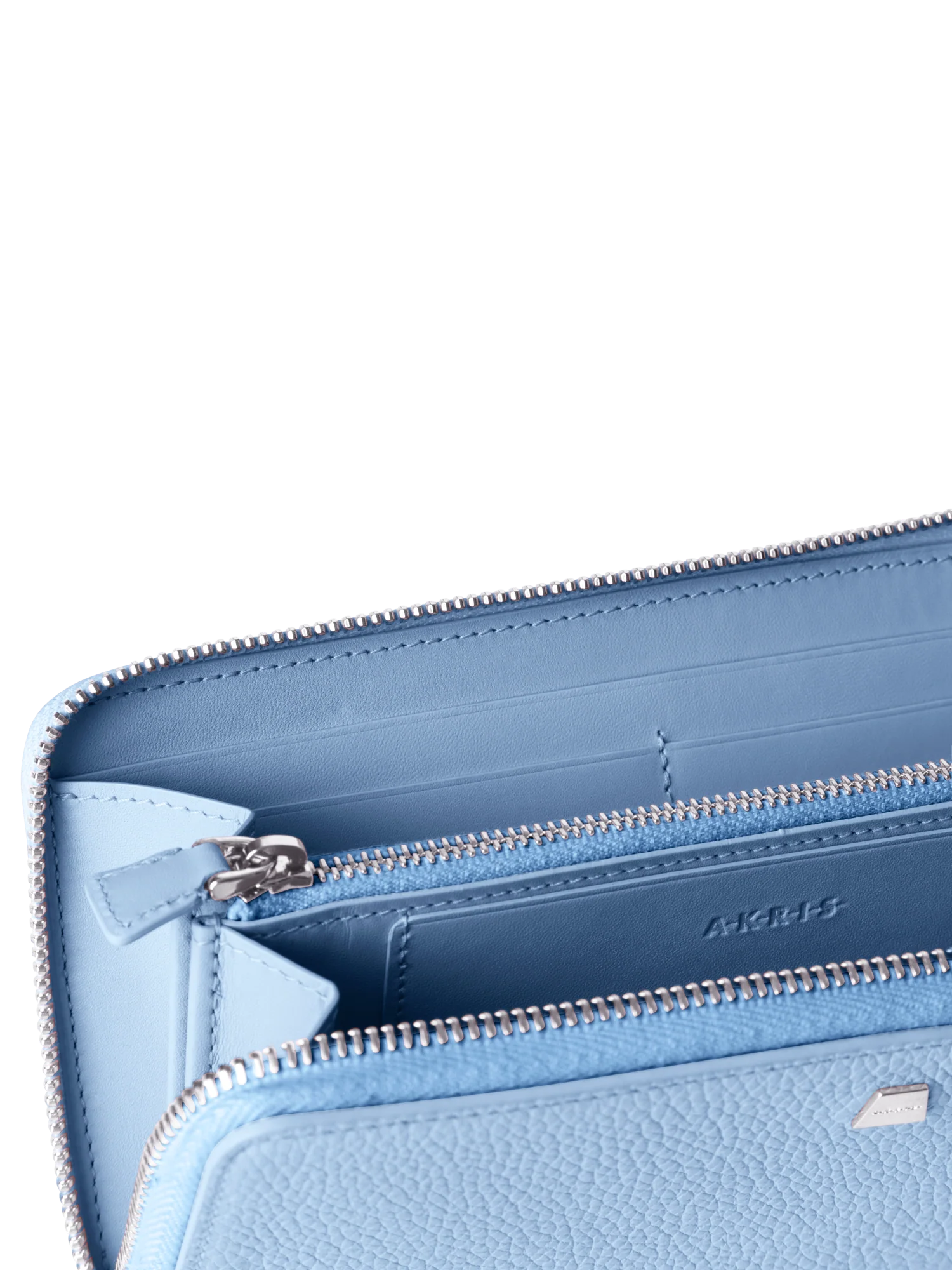 Long Zip Around Wallet in Leather - Image 3