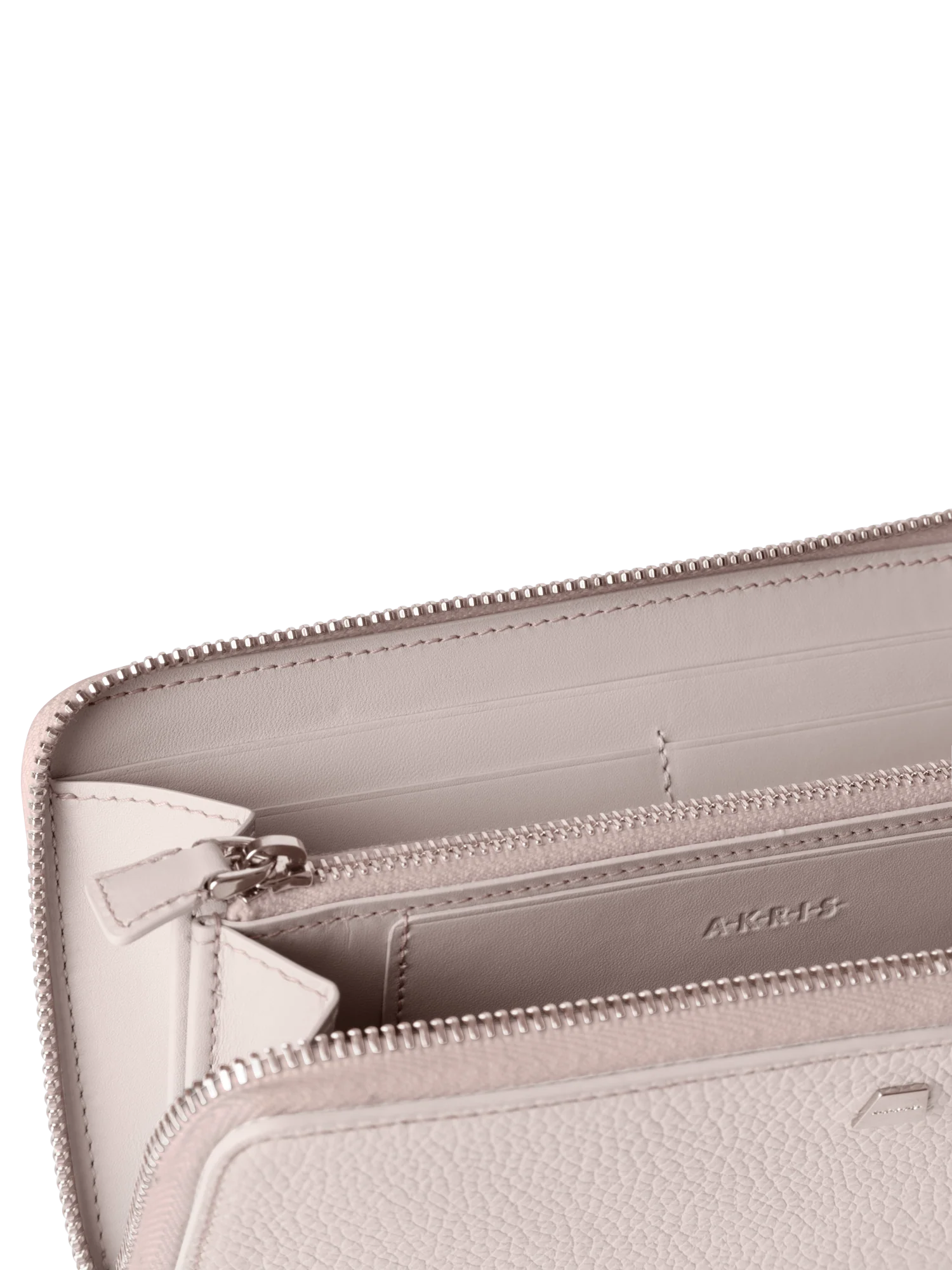 Long Zip Around Wallet in Leather - Image 4