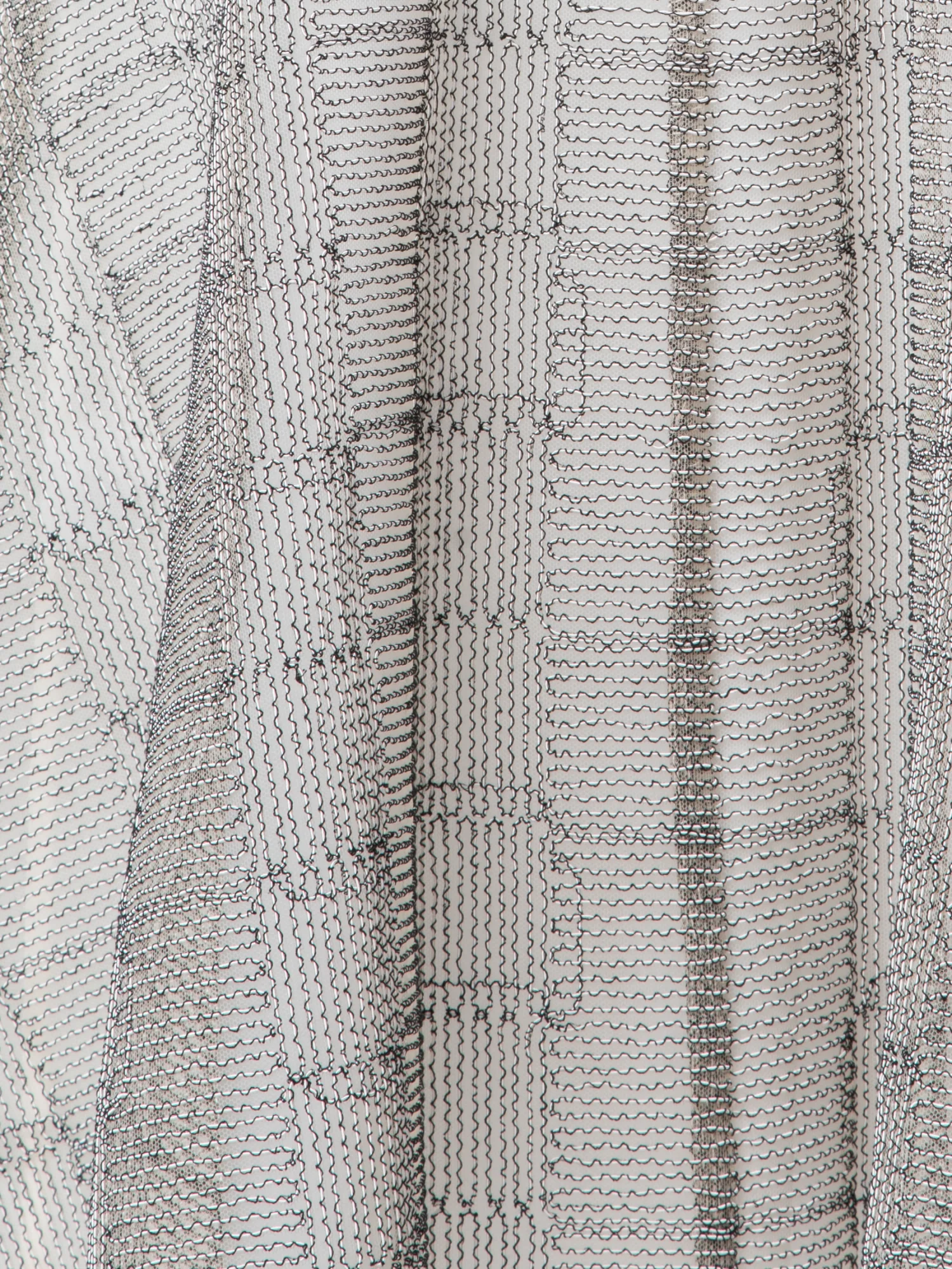 A-Line Square on Tulle Embroidery Midi Skirt - Image 6