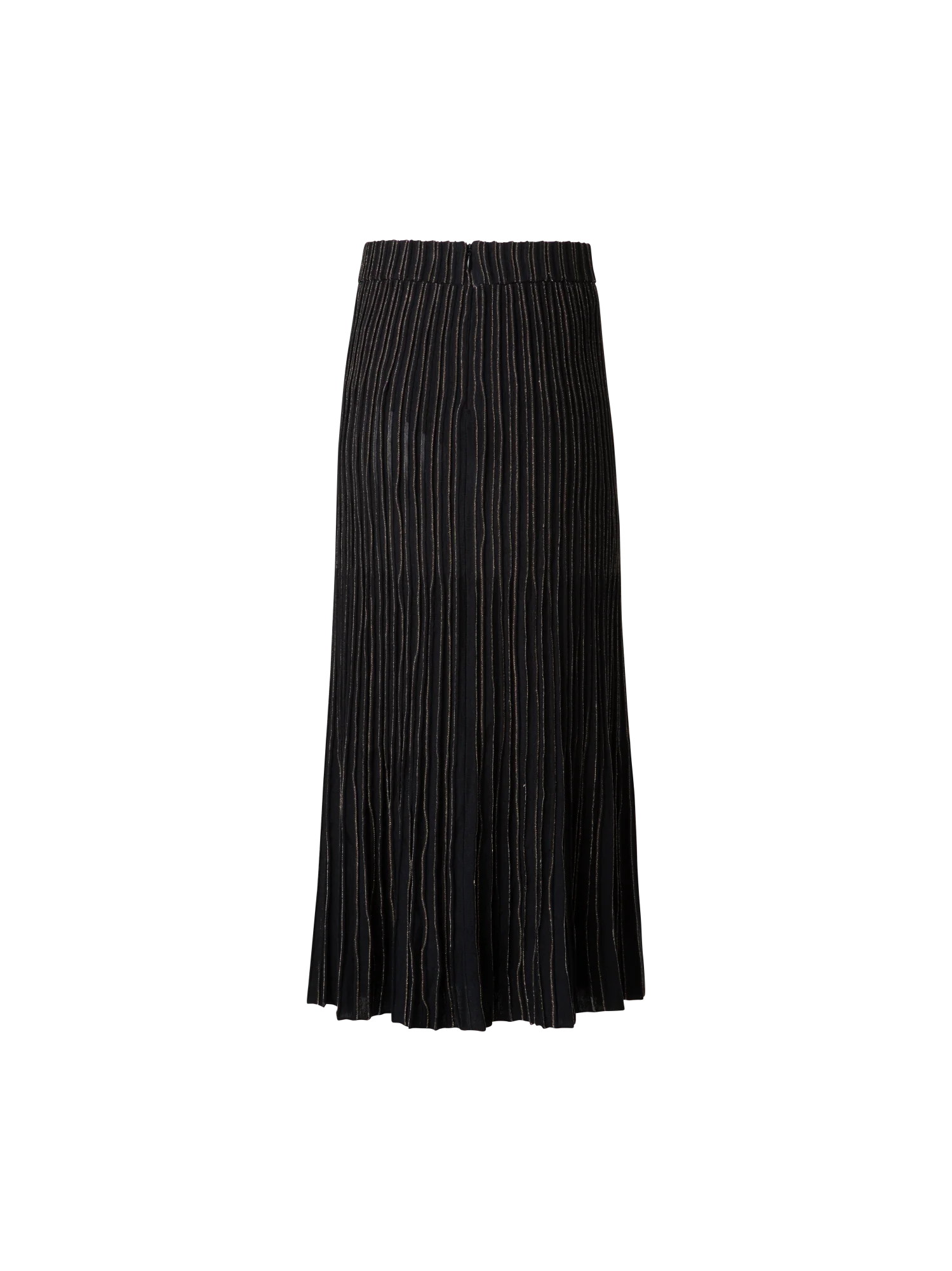 Midi Knit Skirt with and Golden Lurex Stripes - Image 4