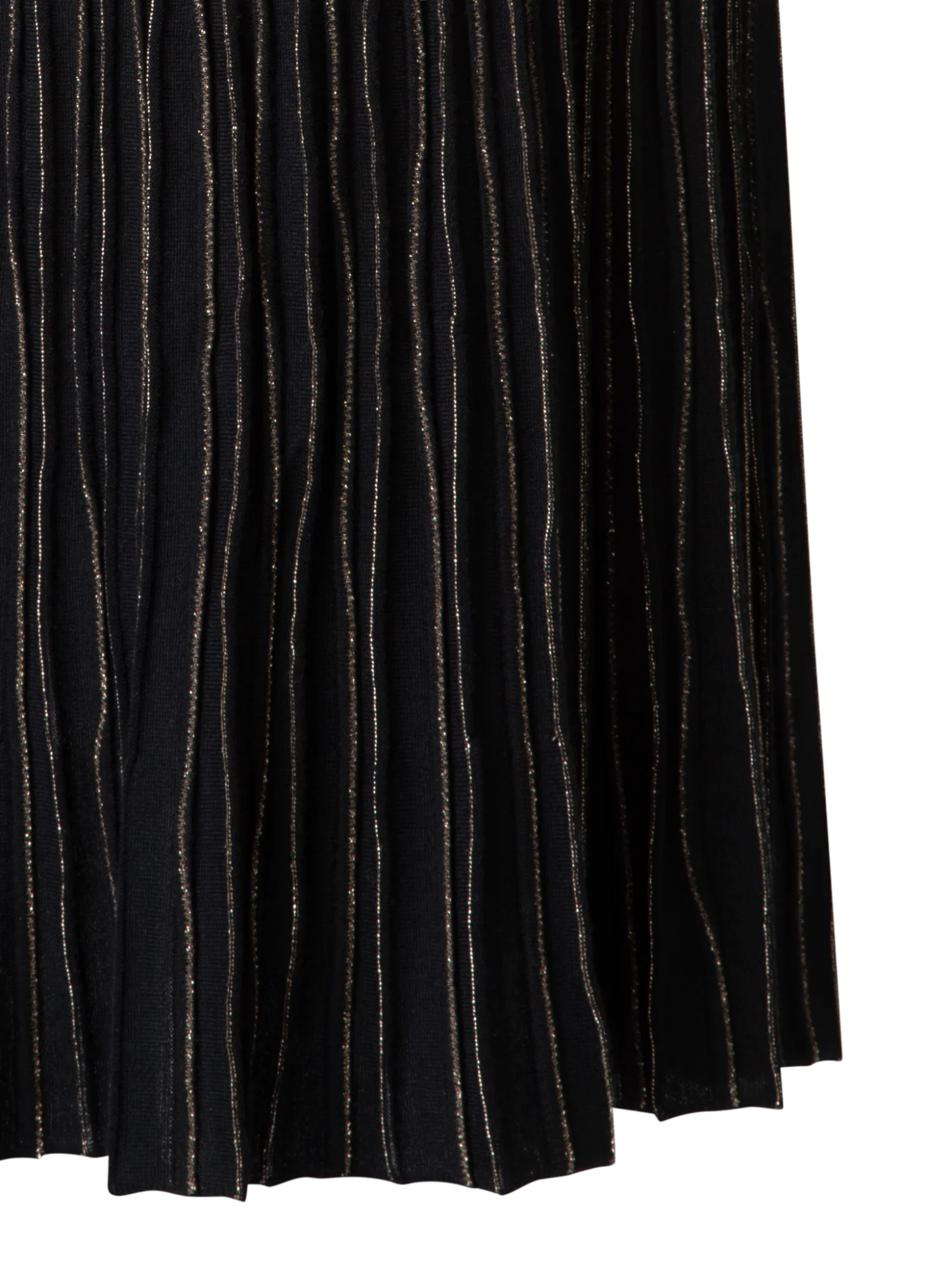 Midi Knit Skirt with and Golden Lurex Stripes - Image 5