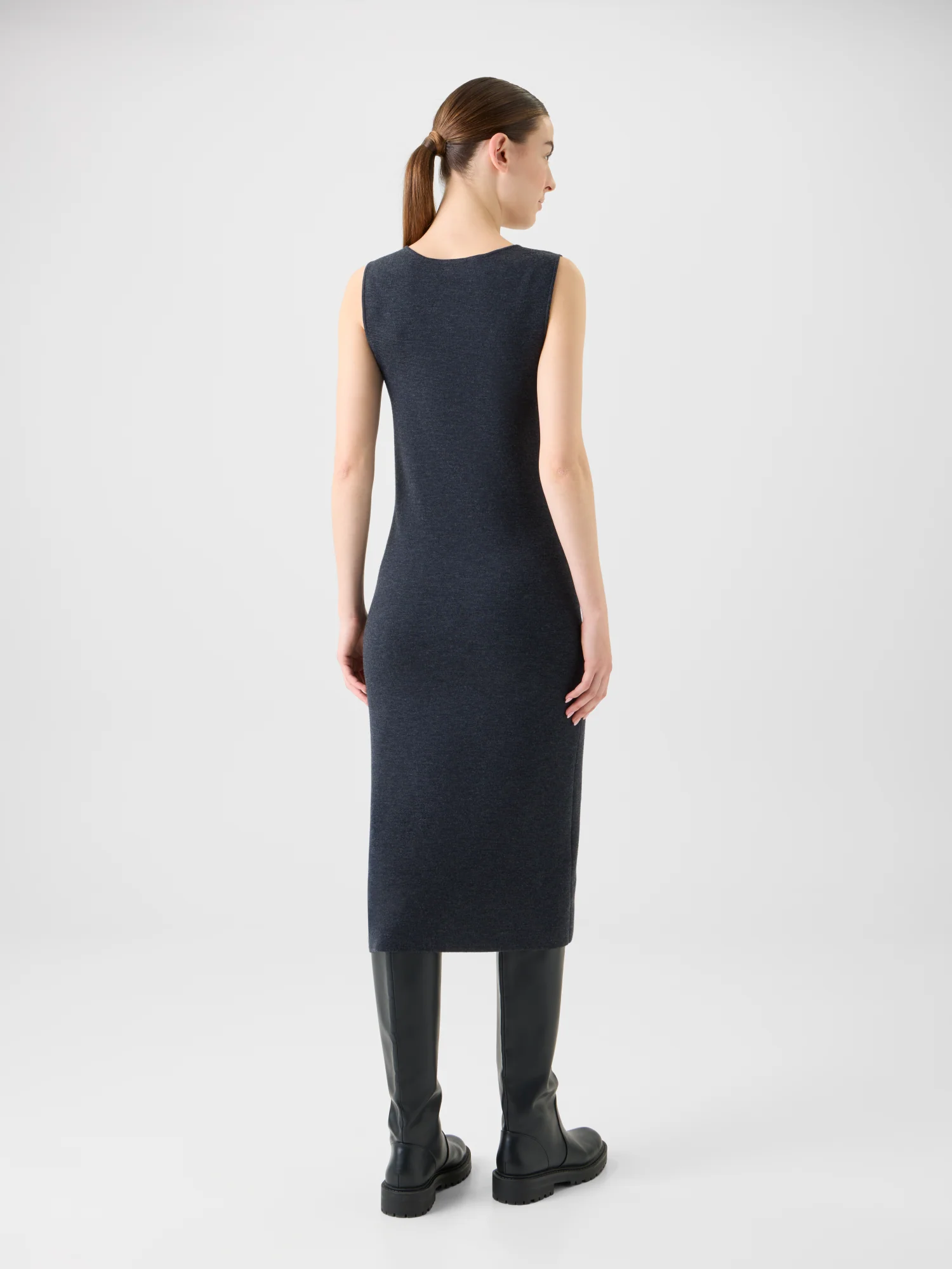 Milano Wool Knit Sheath Midi Dress - Image 5
