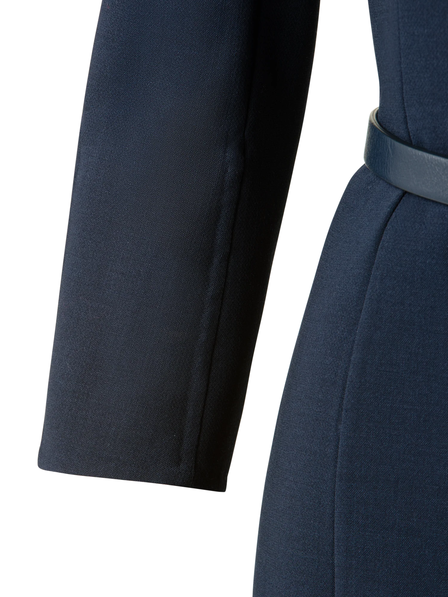 Mock Neck Wool Double-Face Dress - Image 2