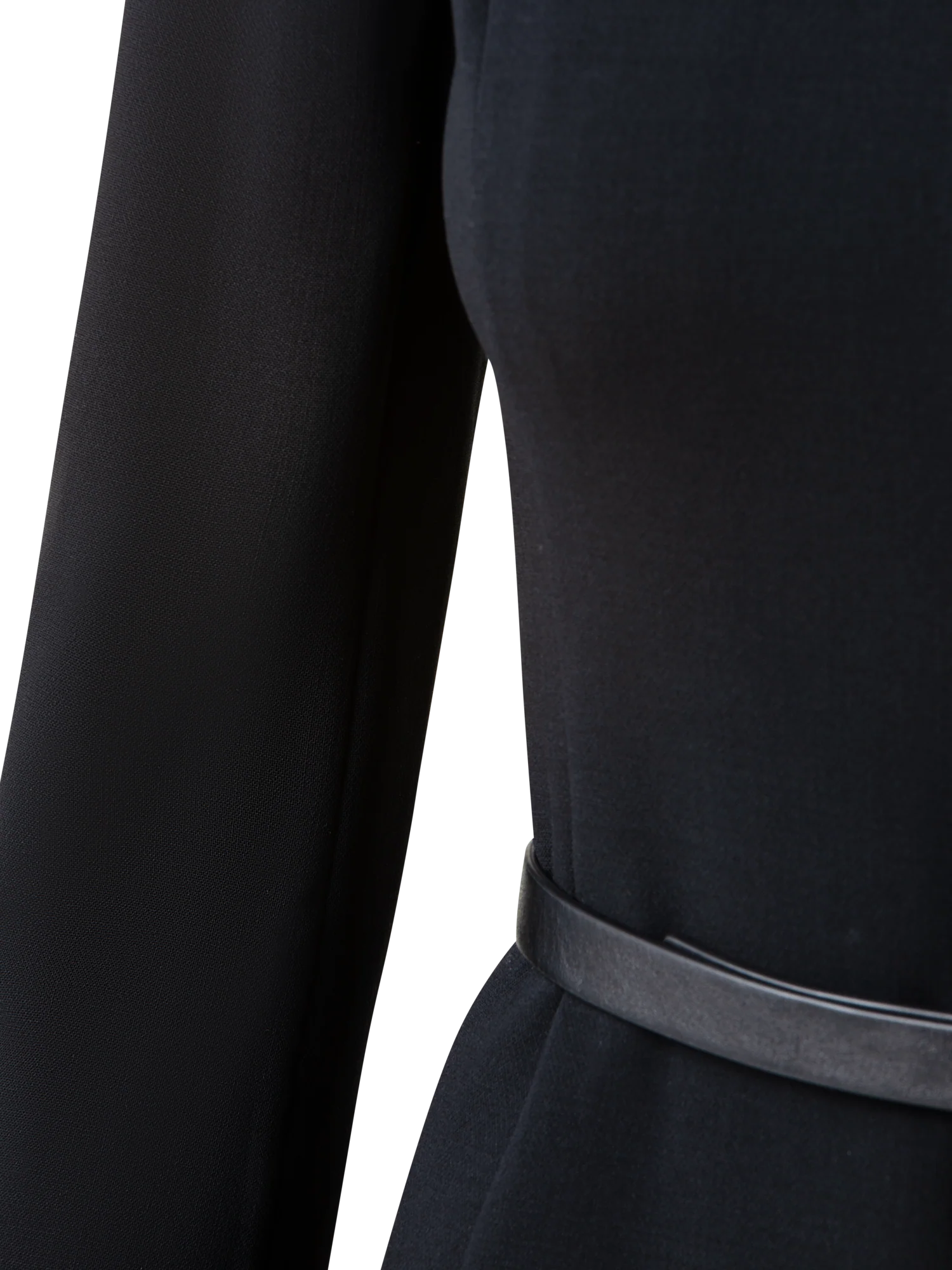 Mock Neck Wool Double-Face Dress - Image 4