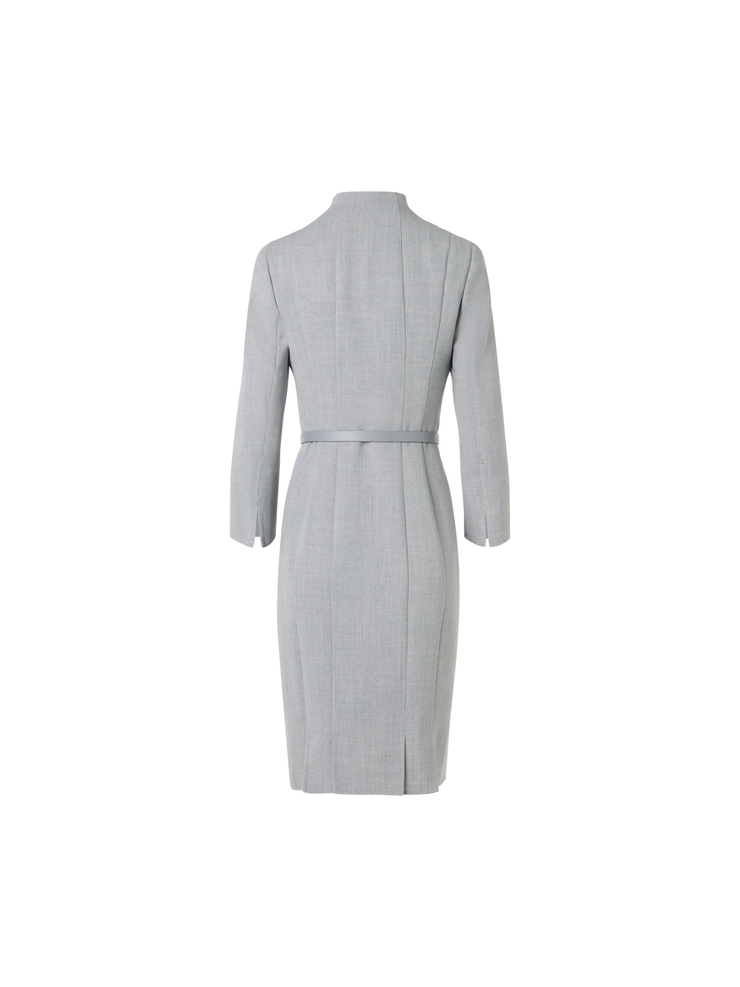 Mock Neck Wool Double-Face Dress - Image 5