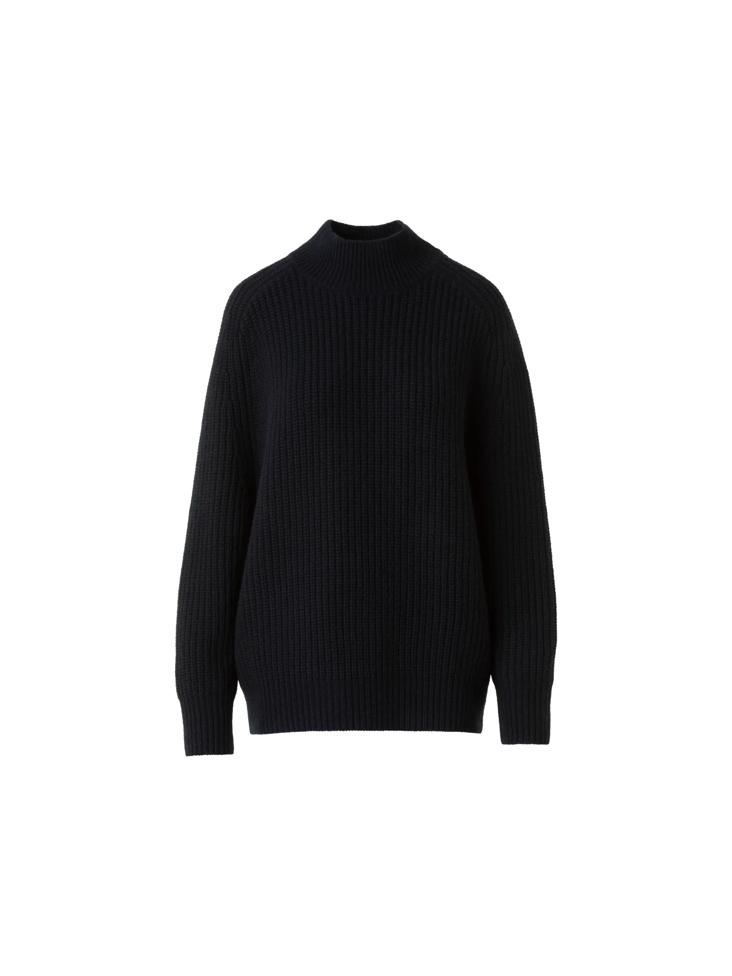 Oversized Wool Cashmere Mock Neck Knit Sweater - Image 6