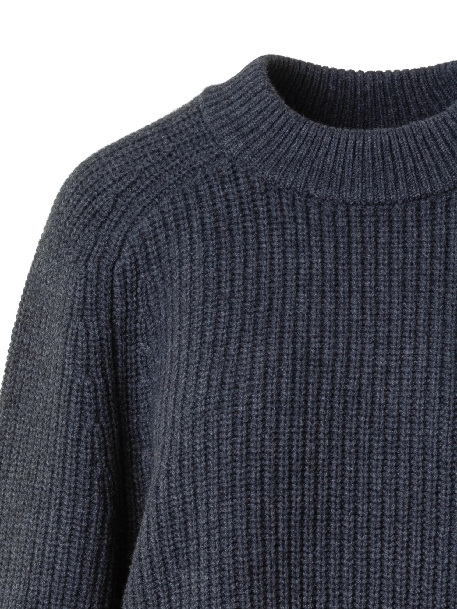 Oversized Wool Cashmere Rib Knit Sweater - Image 3