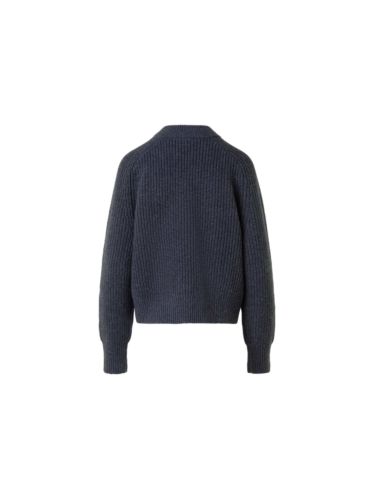 Oversized Wool Cashmere Rib Knit Sweater - Image 6