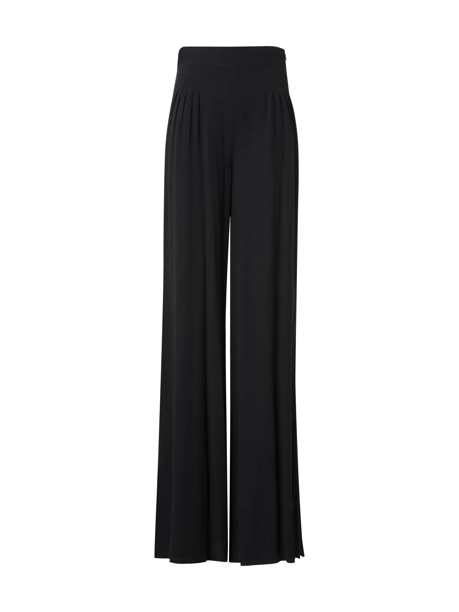 Palazzo Silk Pants with Side Slits - Image 4