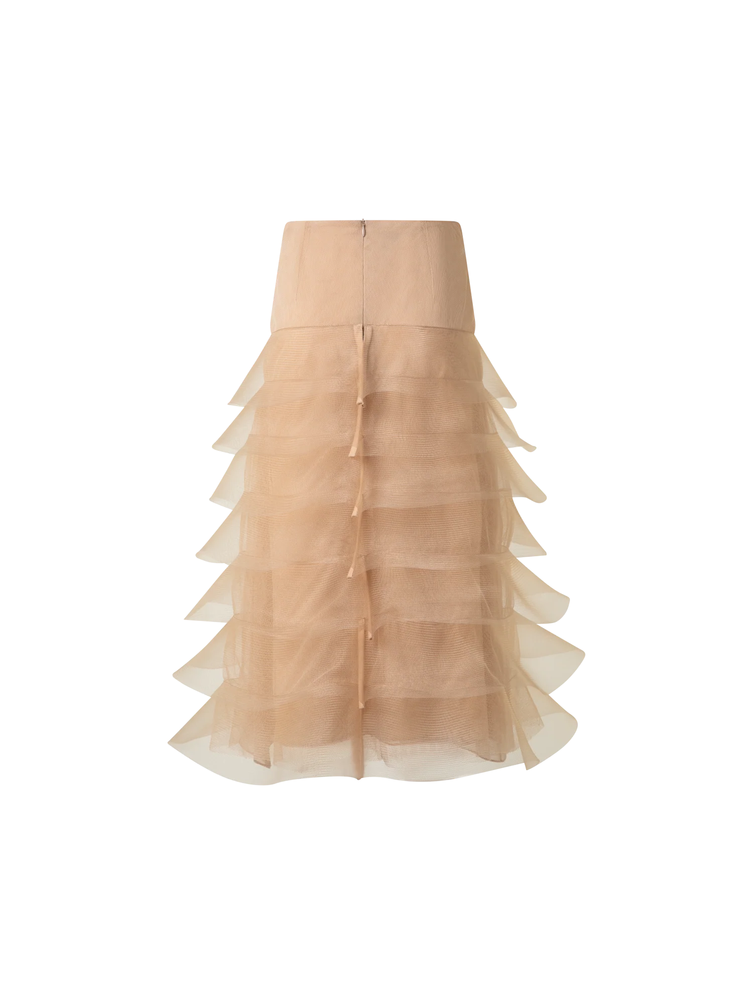 Pencil Skirt with Tulle Waves - Image 4