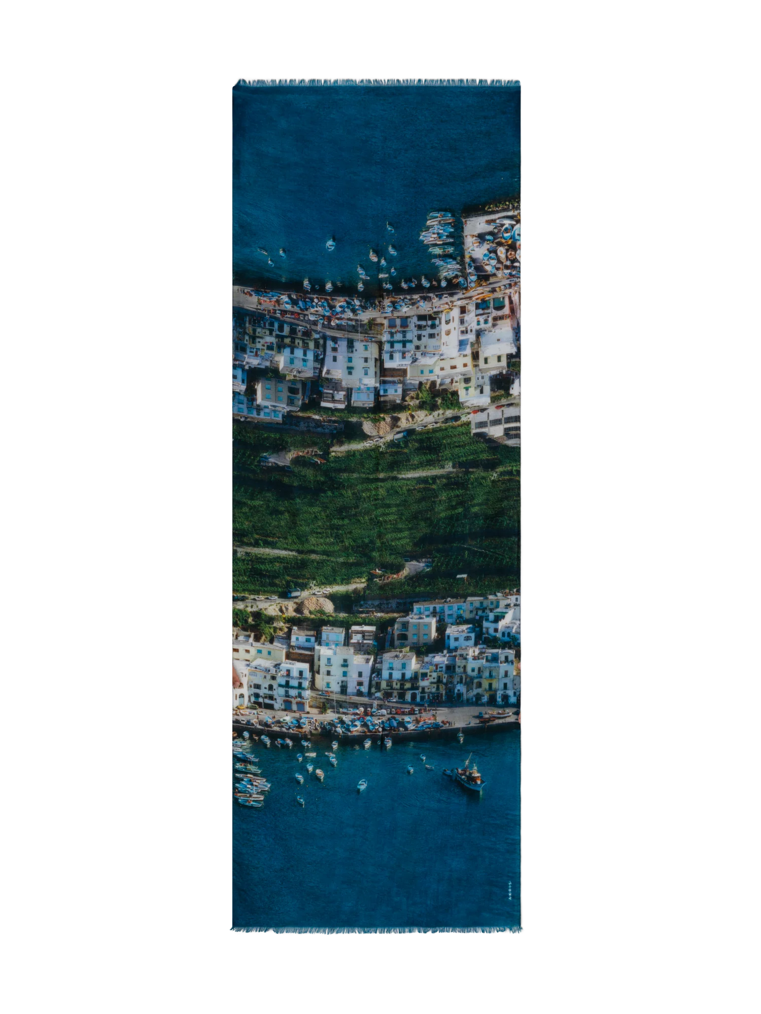 Cashmere Silk Scarf with Marina Grande Print