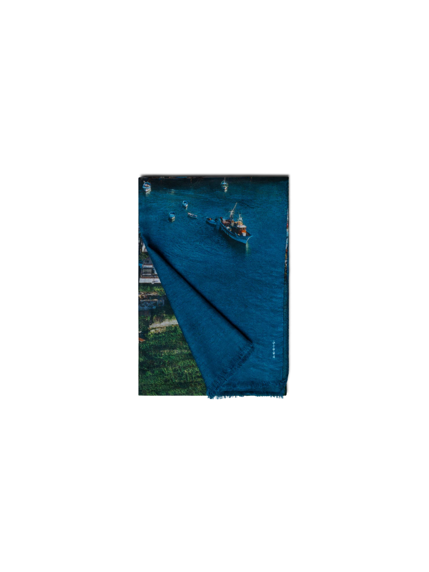 Cashmere Silk Scarf with Marina Grande Print - Image 3