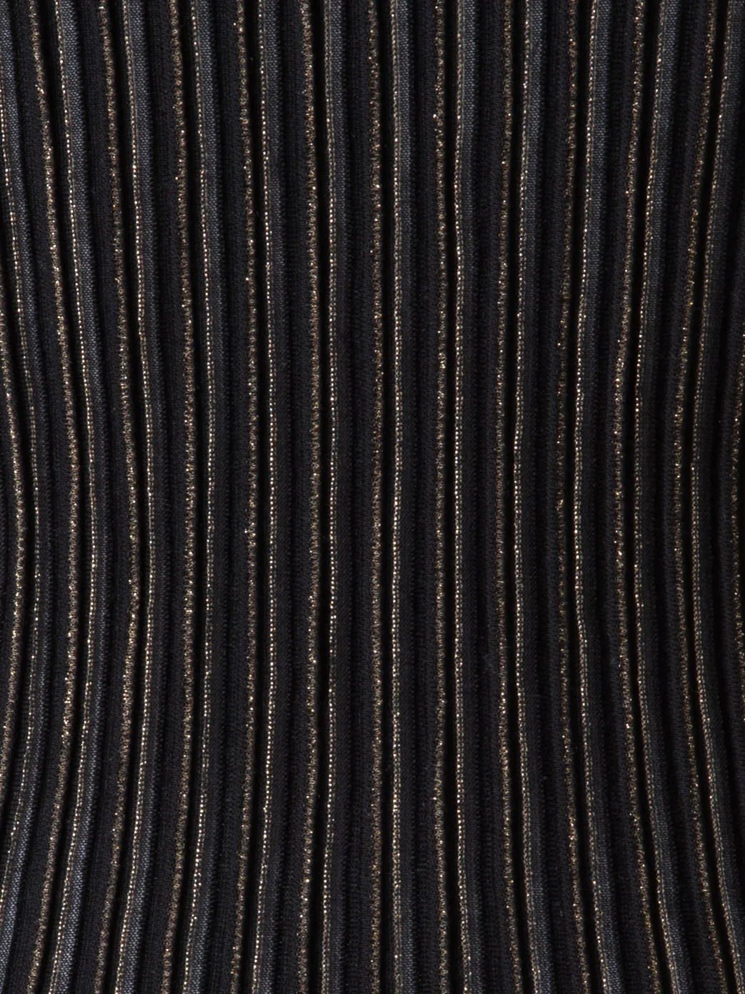 Wool Silk Rib and Lurex Striped Sweater - Image 6
