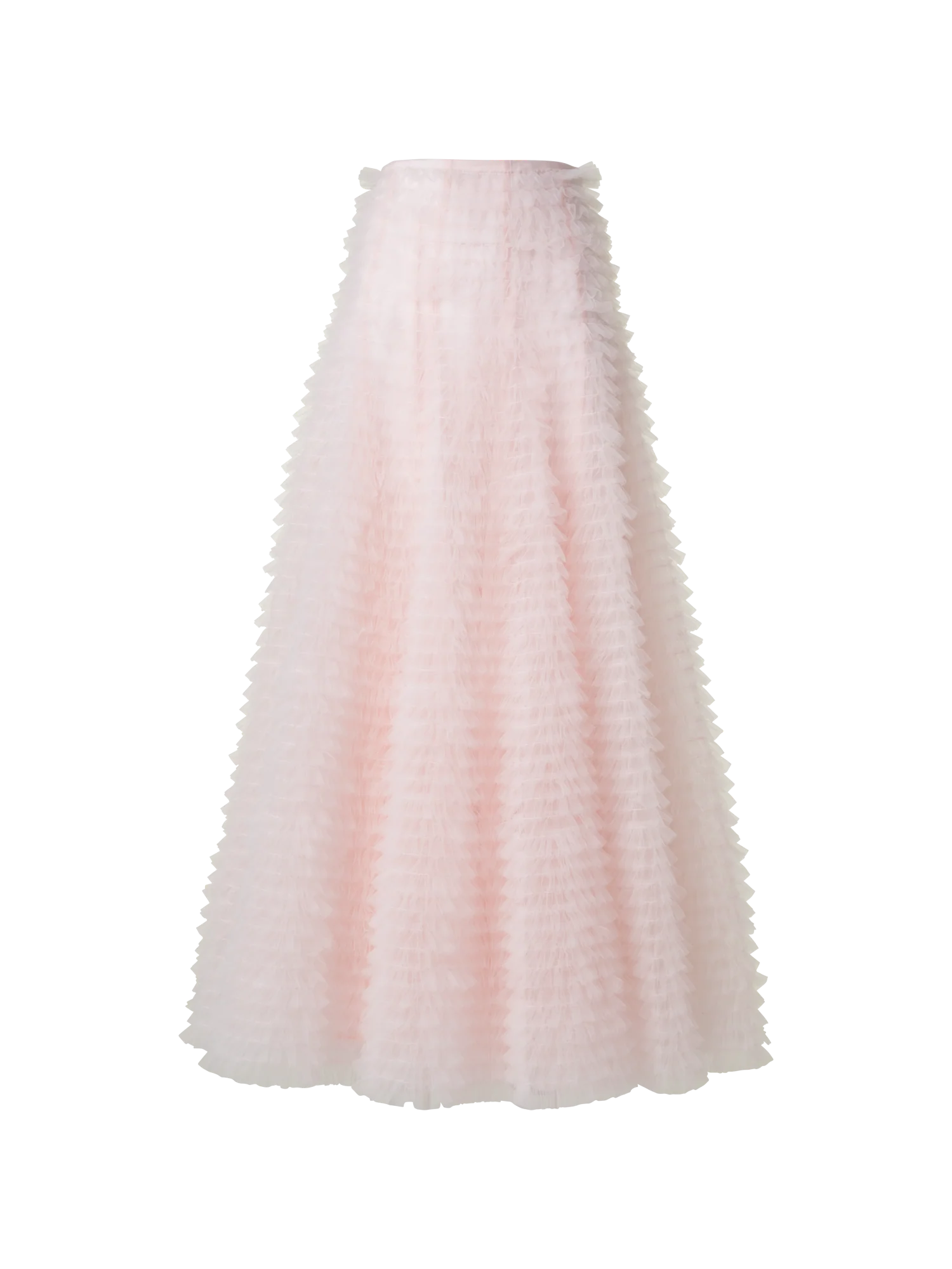 Ruched Tulle Maxi Skirt